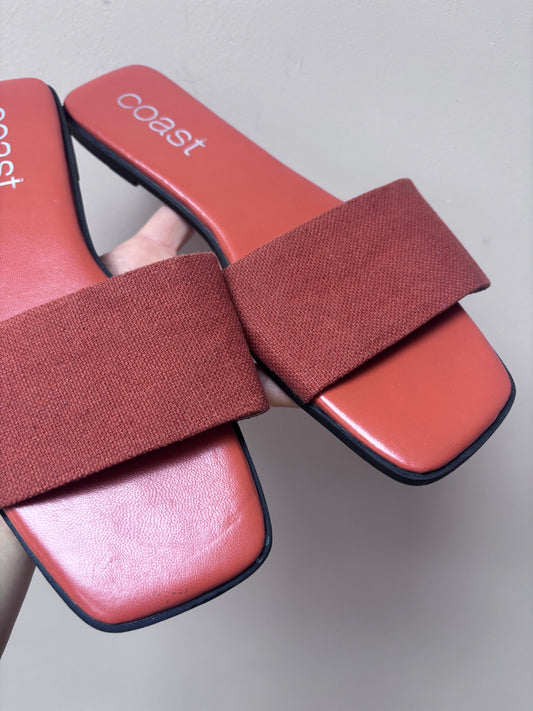 Rust woven COAST sandals size 5