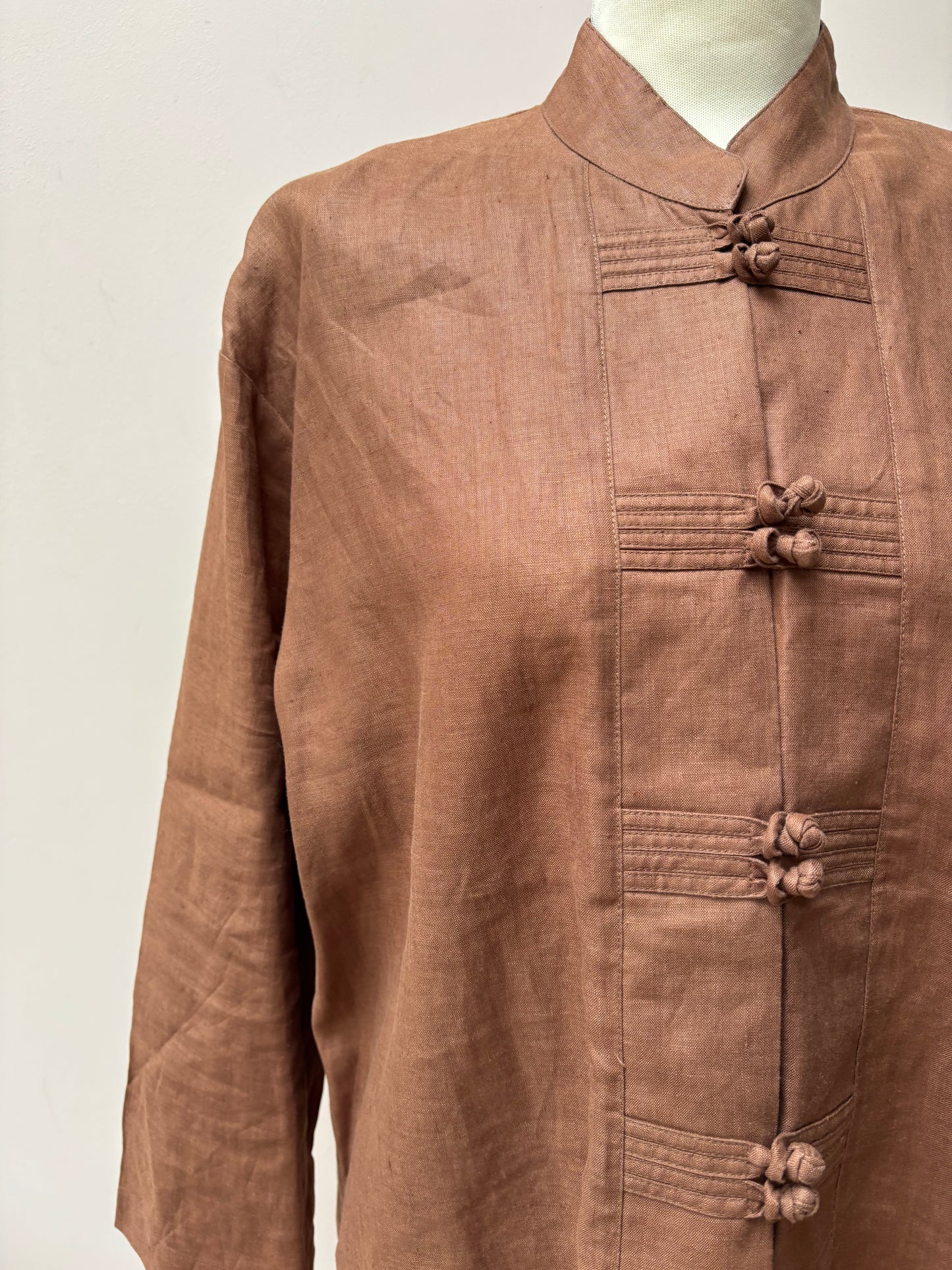 Vintage light 100% linen jacket size 12/14