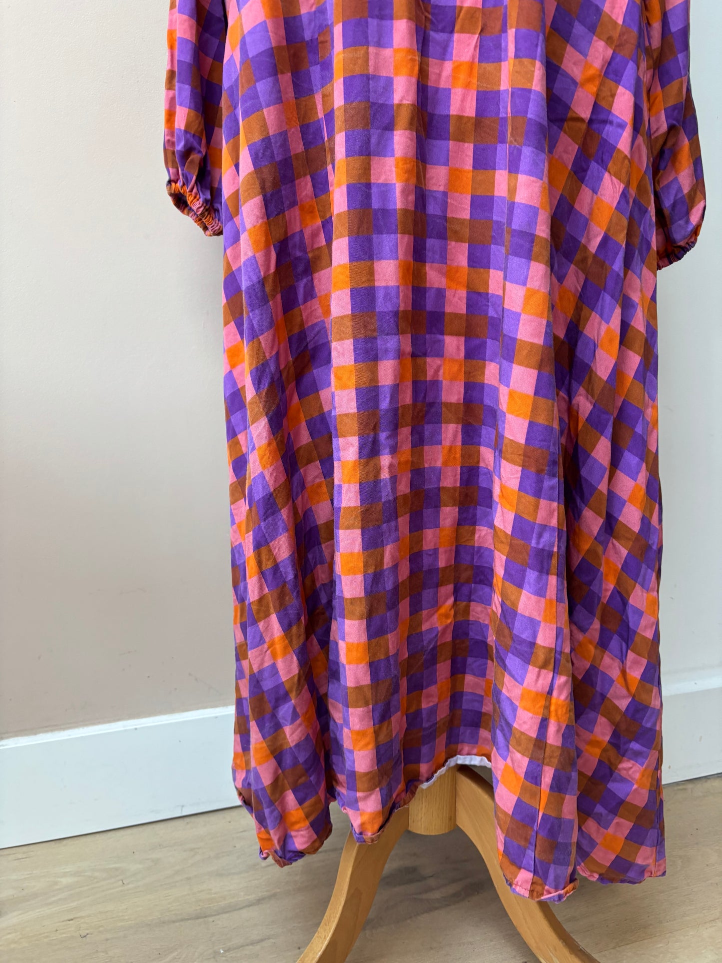Colourful check Monki dress One Size