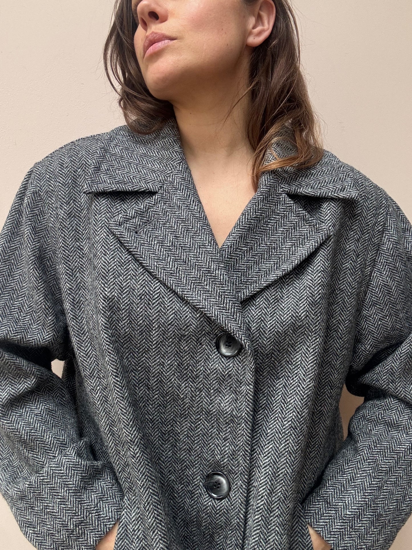 100% pure new wool coat size 14/18