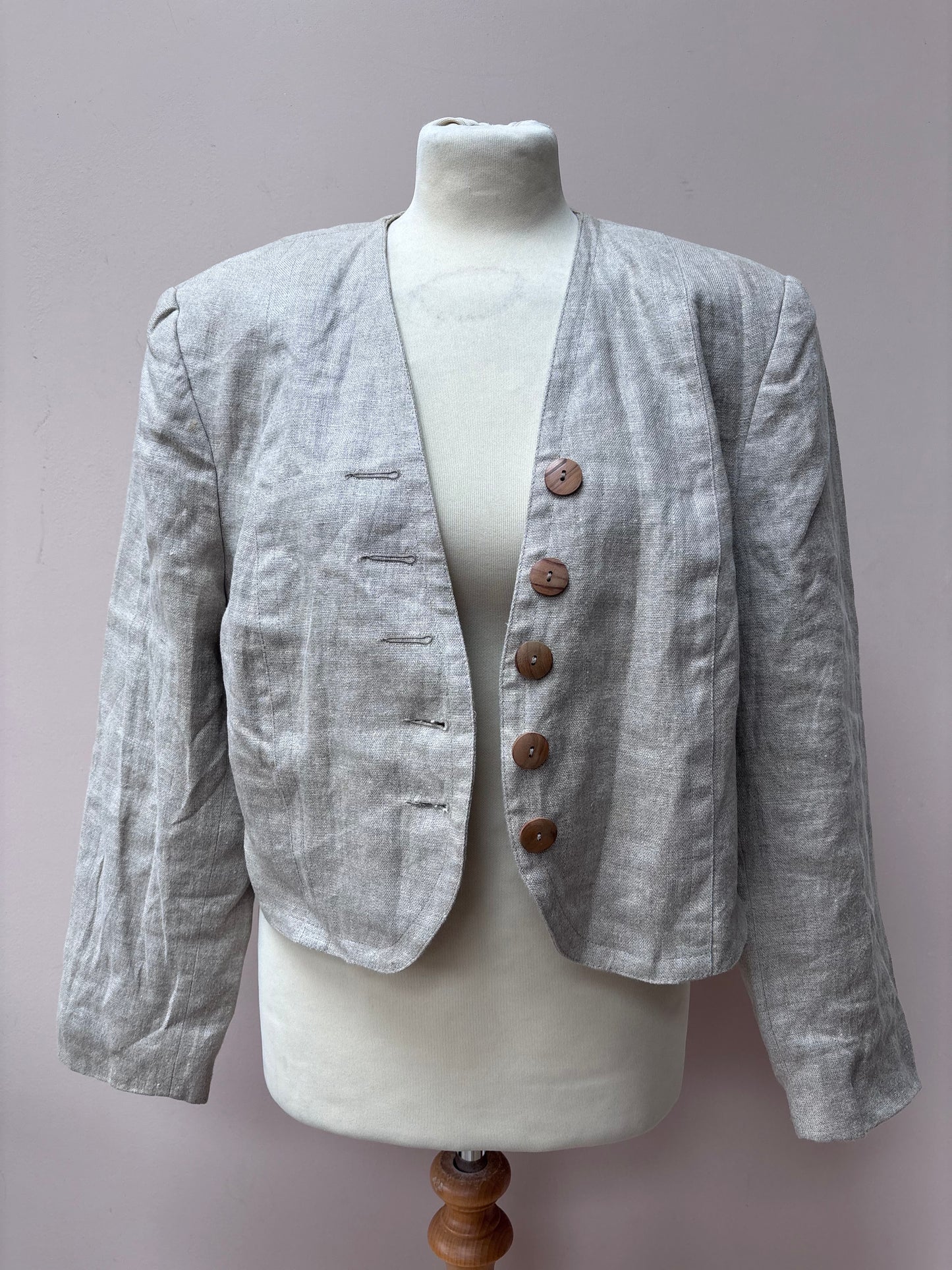Vintage 100% linen jacket size 12