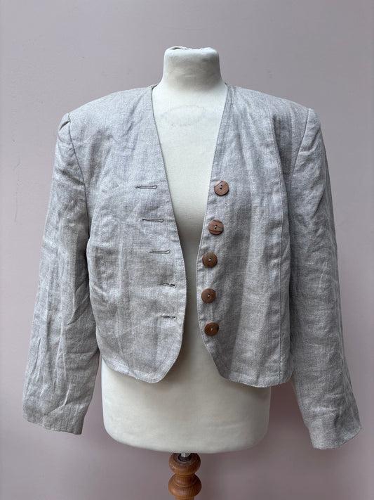 Vintage 100% linen jacket size 12