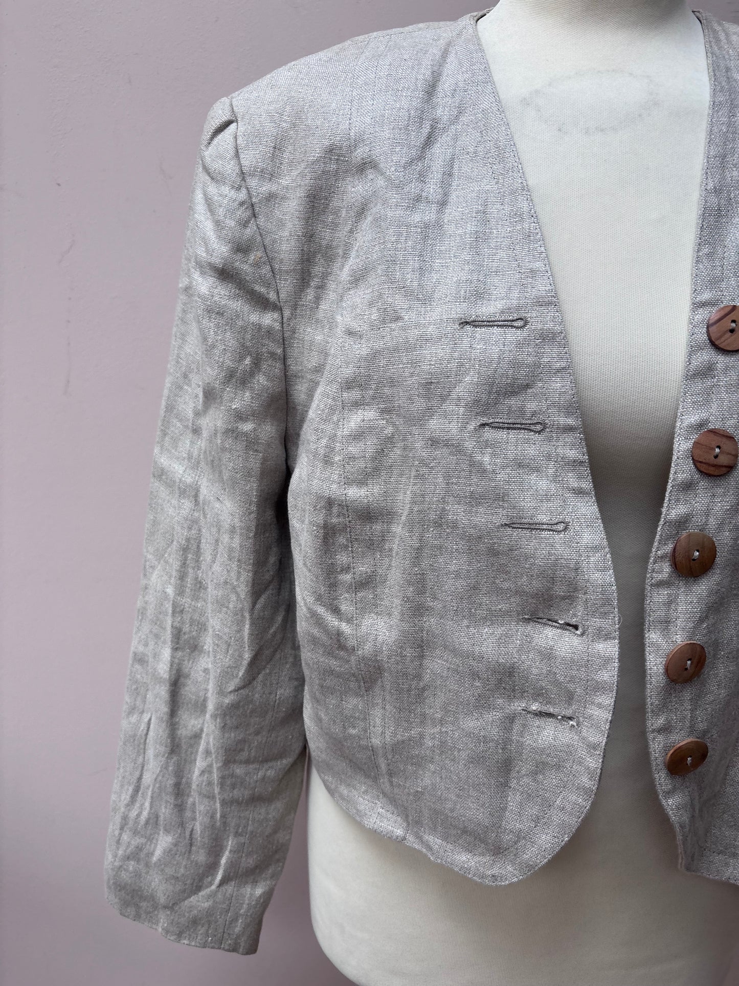 Vintage 100% linen jacket size 12