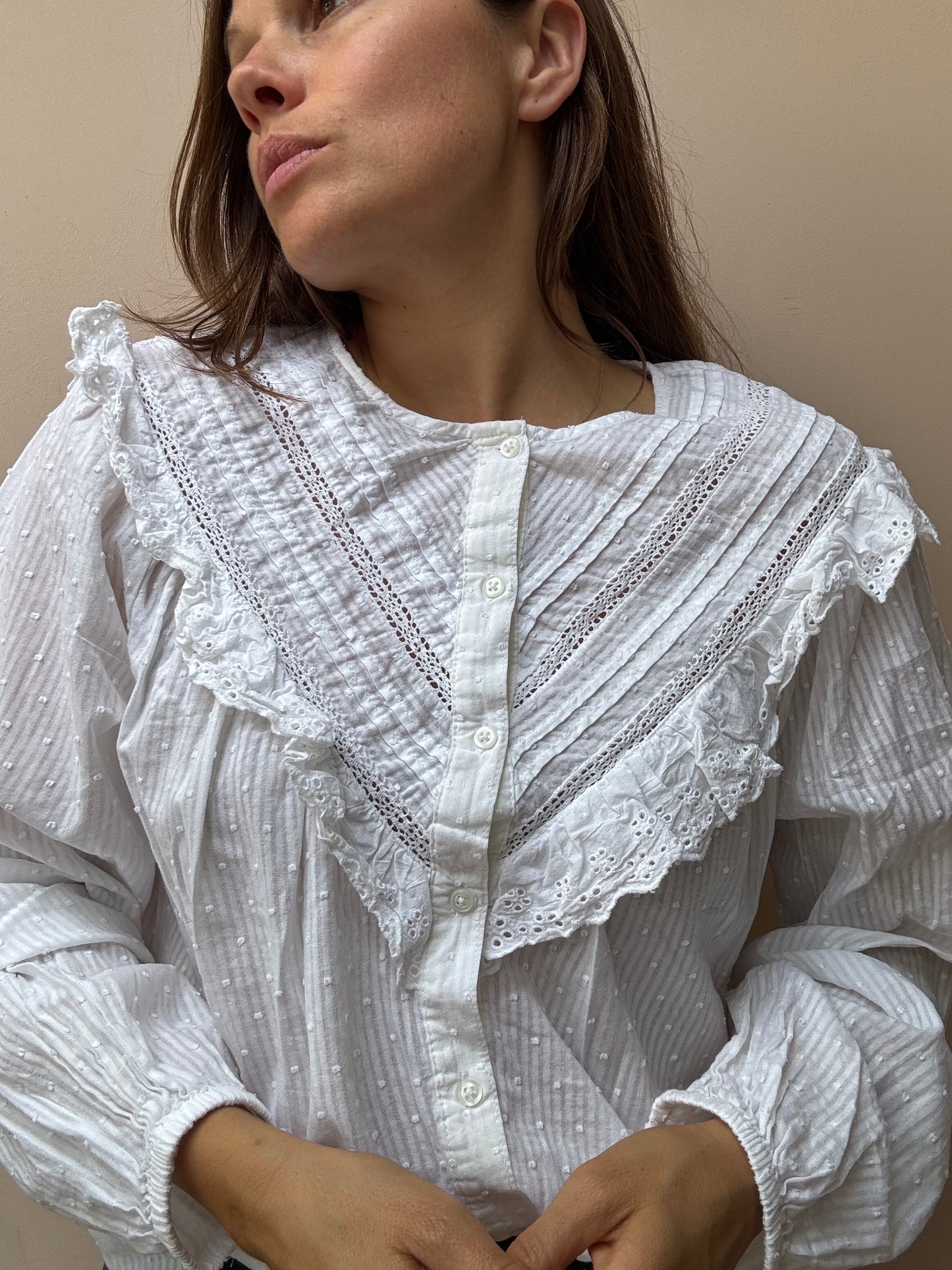 White cotton blouse size 14/16