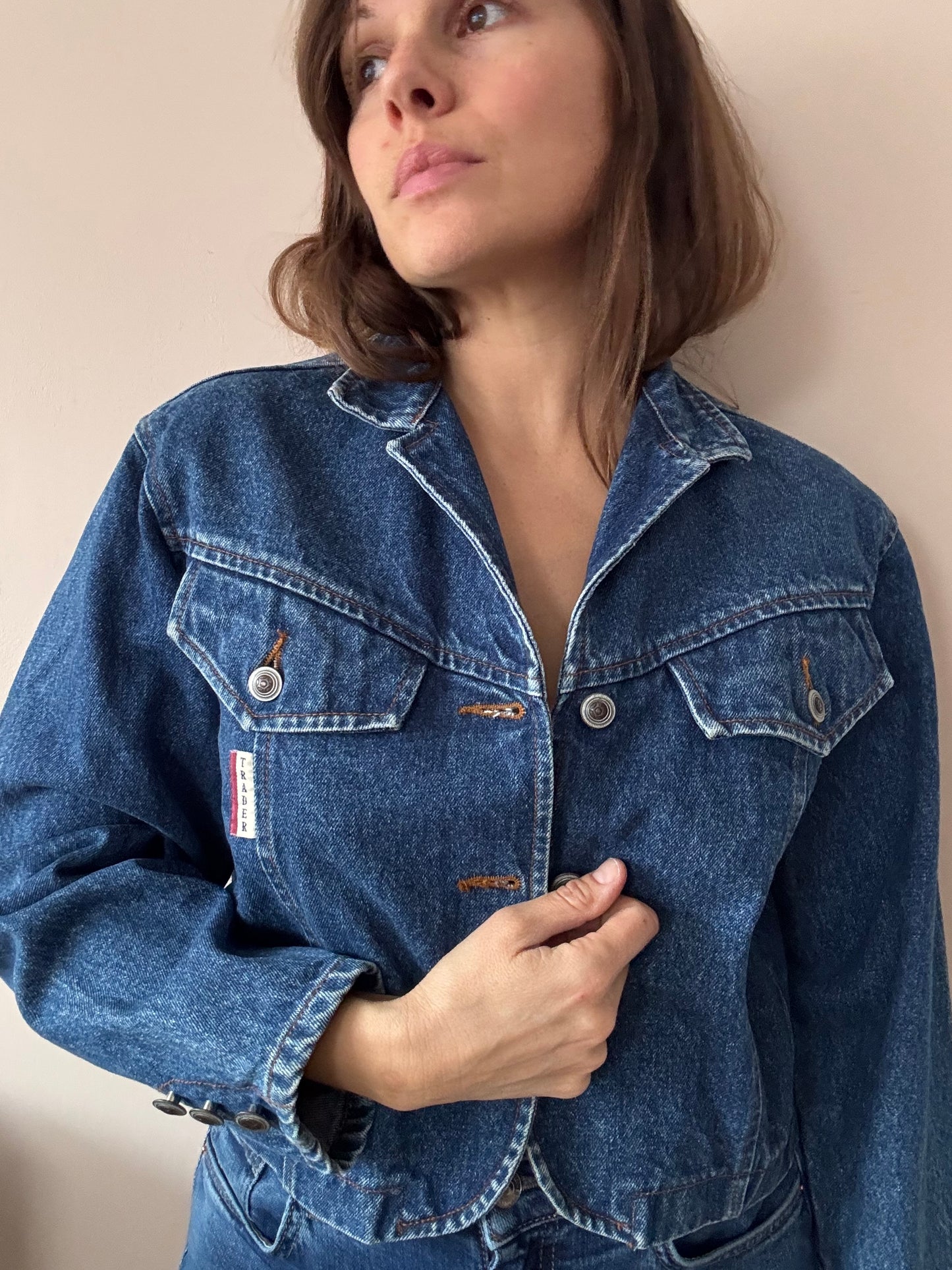 Vintage cotton denim cropped jacket size 10/12