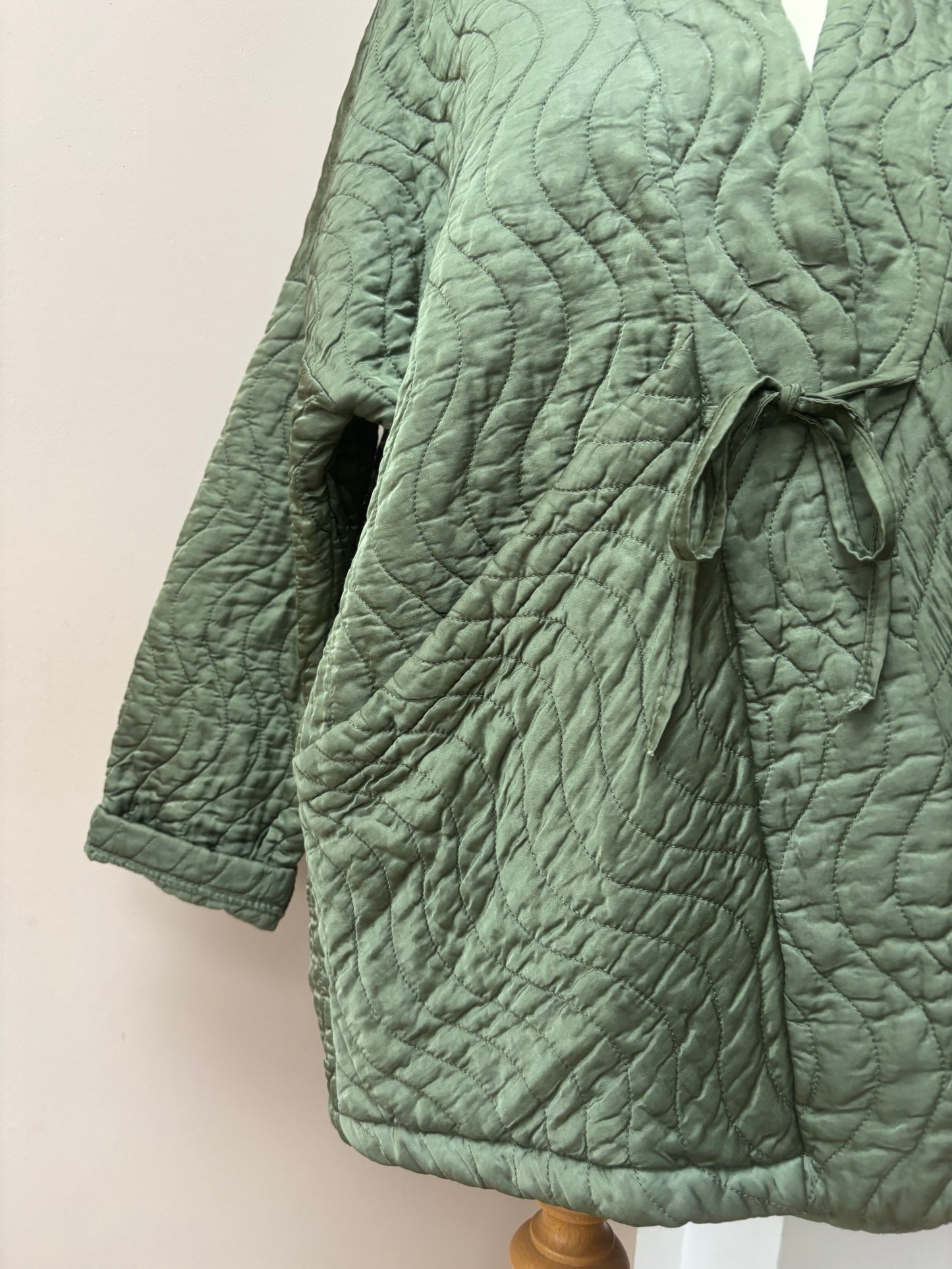 Vintage green quilted jacket size 8/12