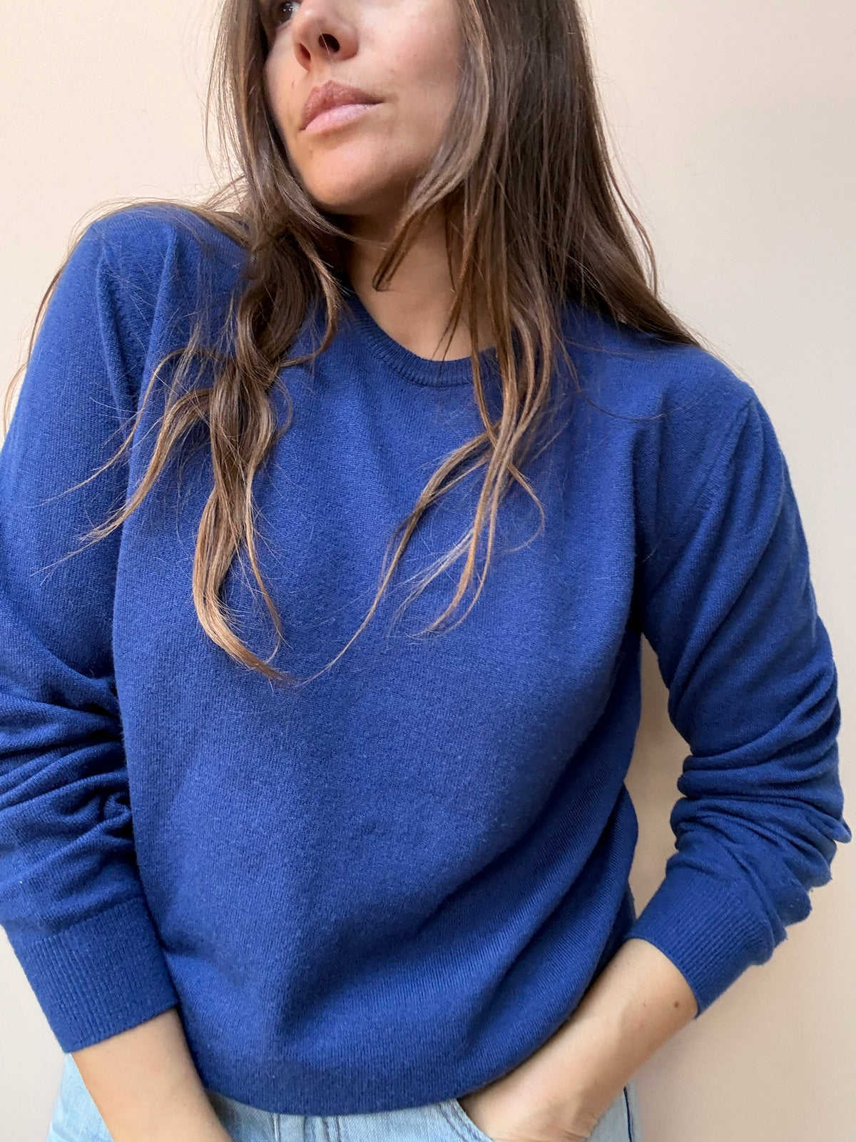 Blue wool and cashmere jumper size 10/12