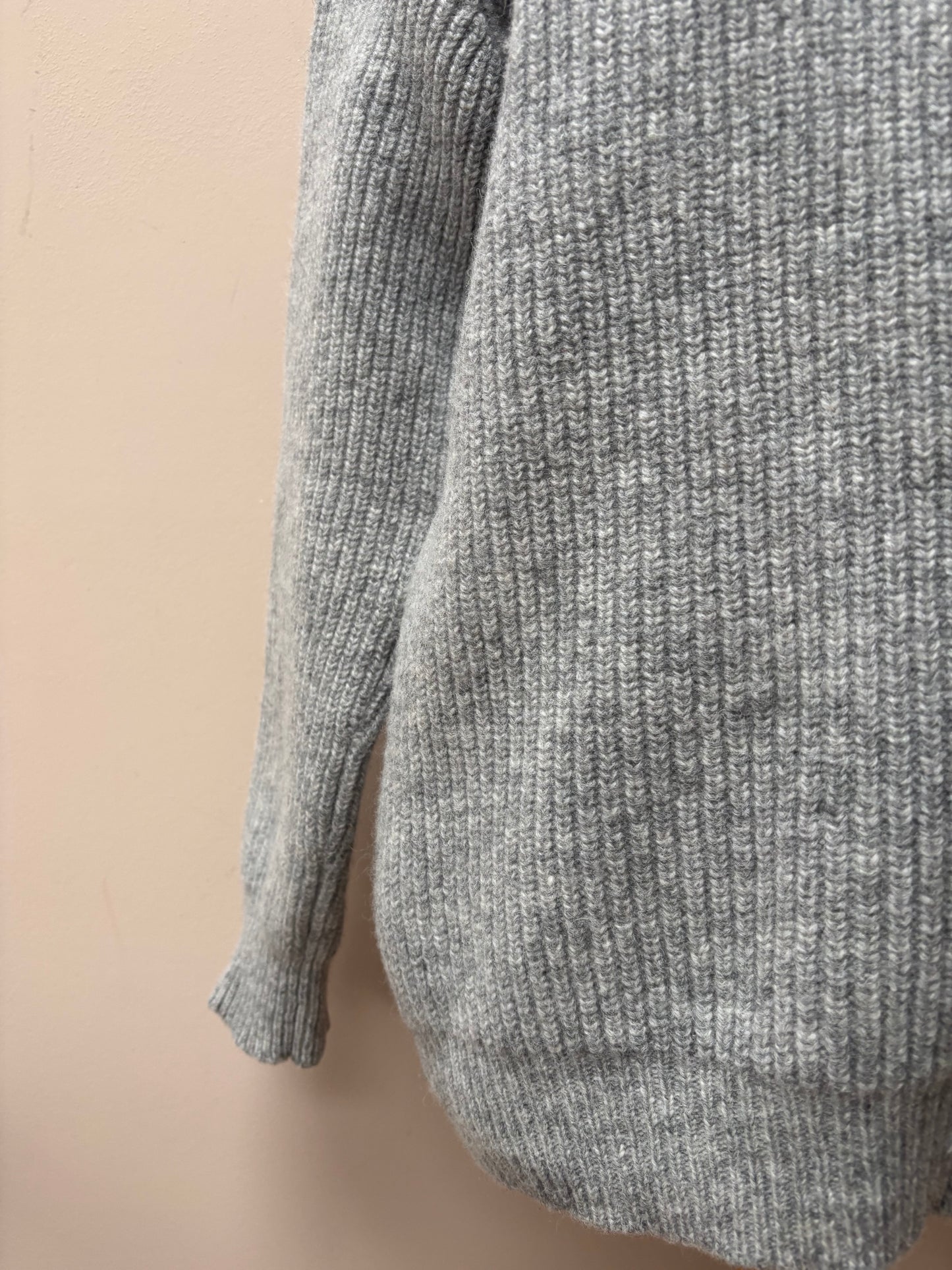 Grey 100% wool jumper size Medium