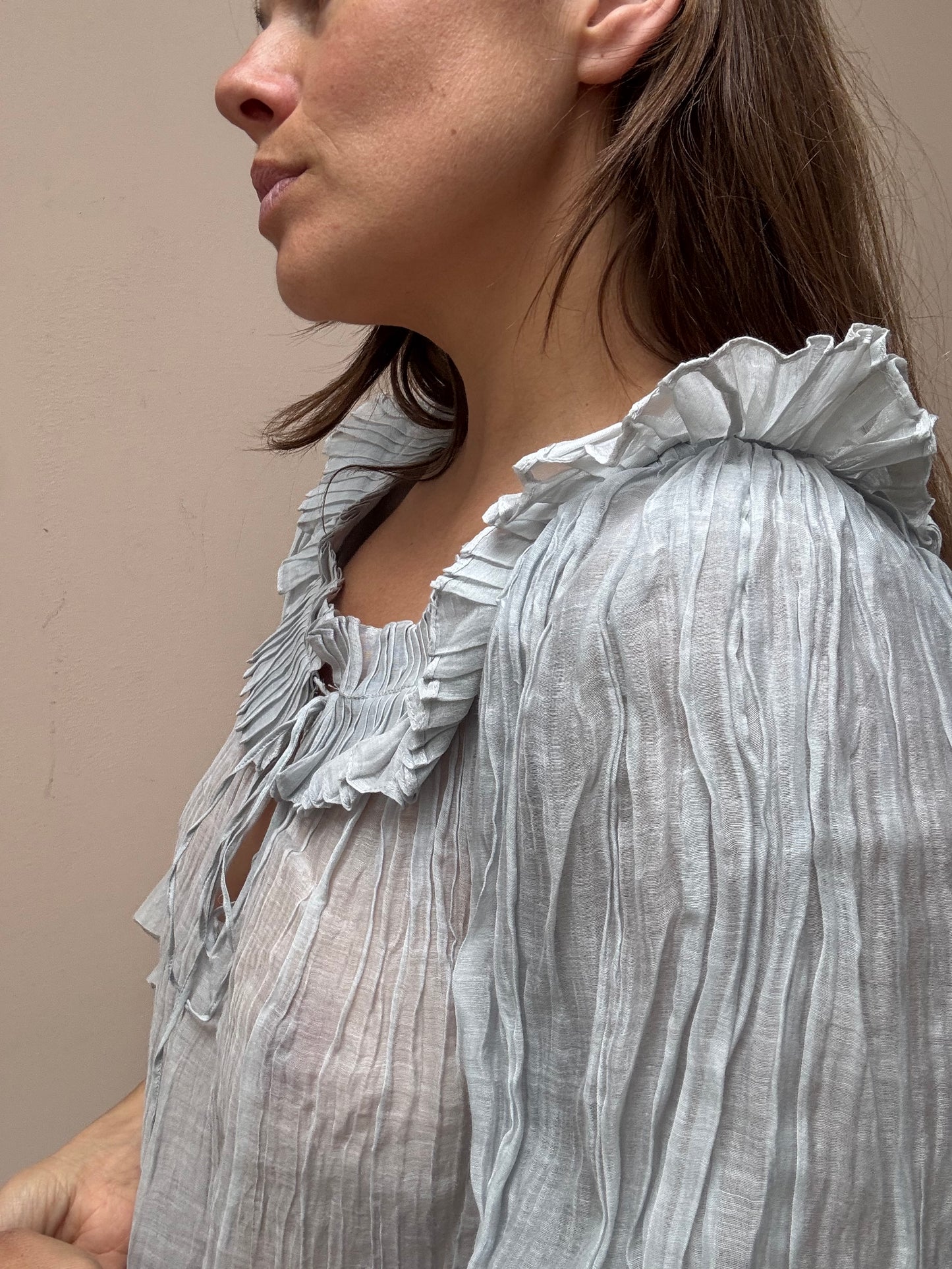 Thierry Colson silk cotton mix blouse size Small