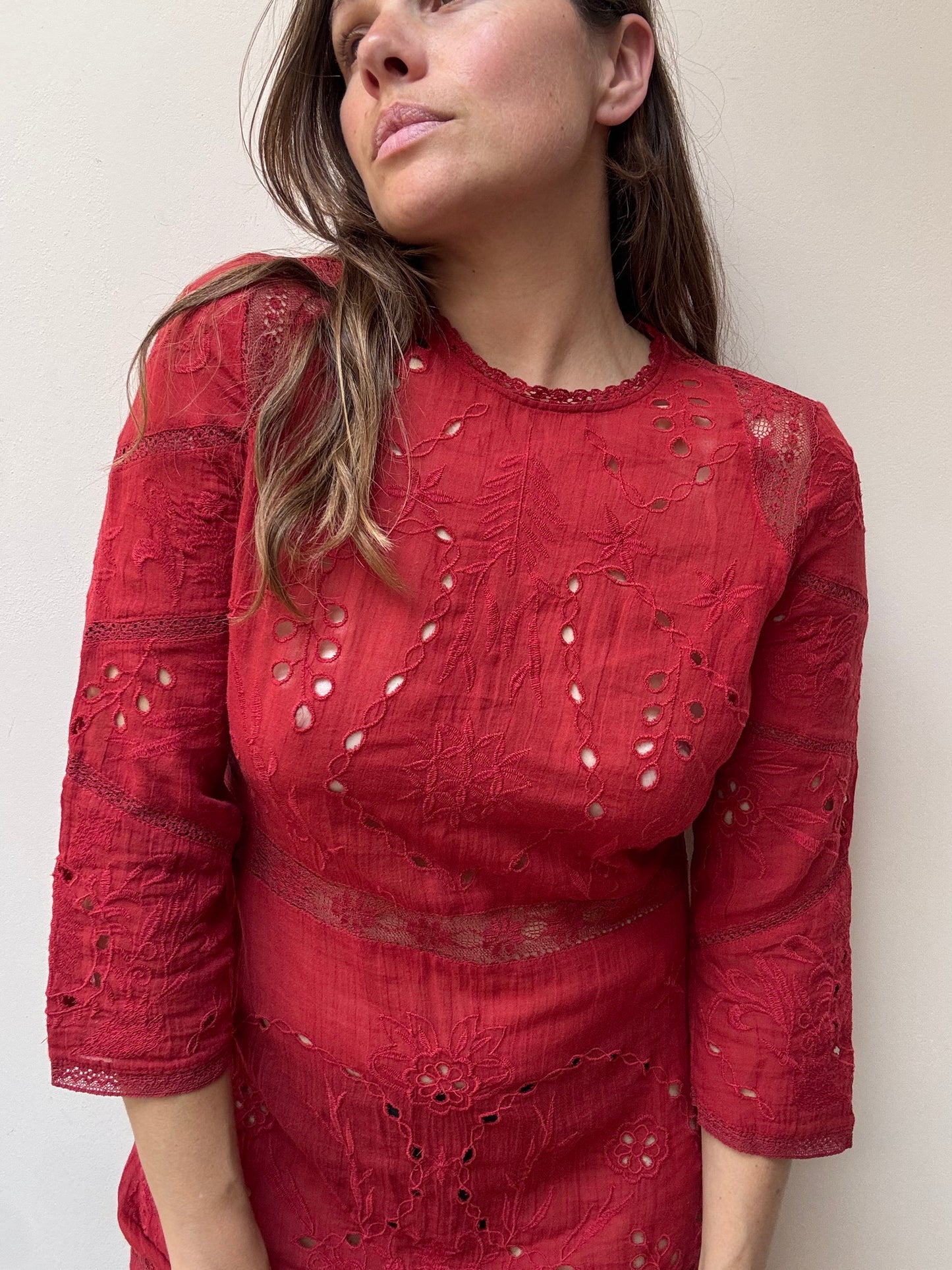 Rust lace dress size Medium