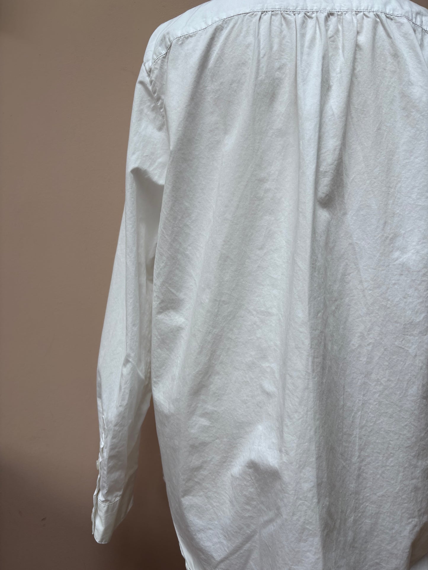 Toast white cotton shirt with detailing on bib size18