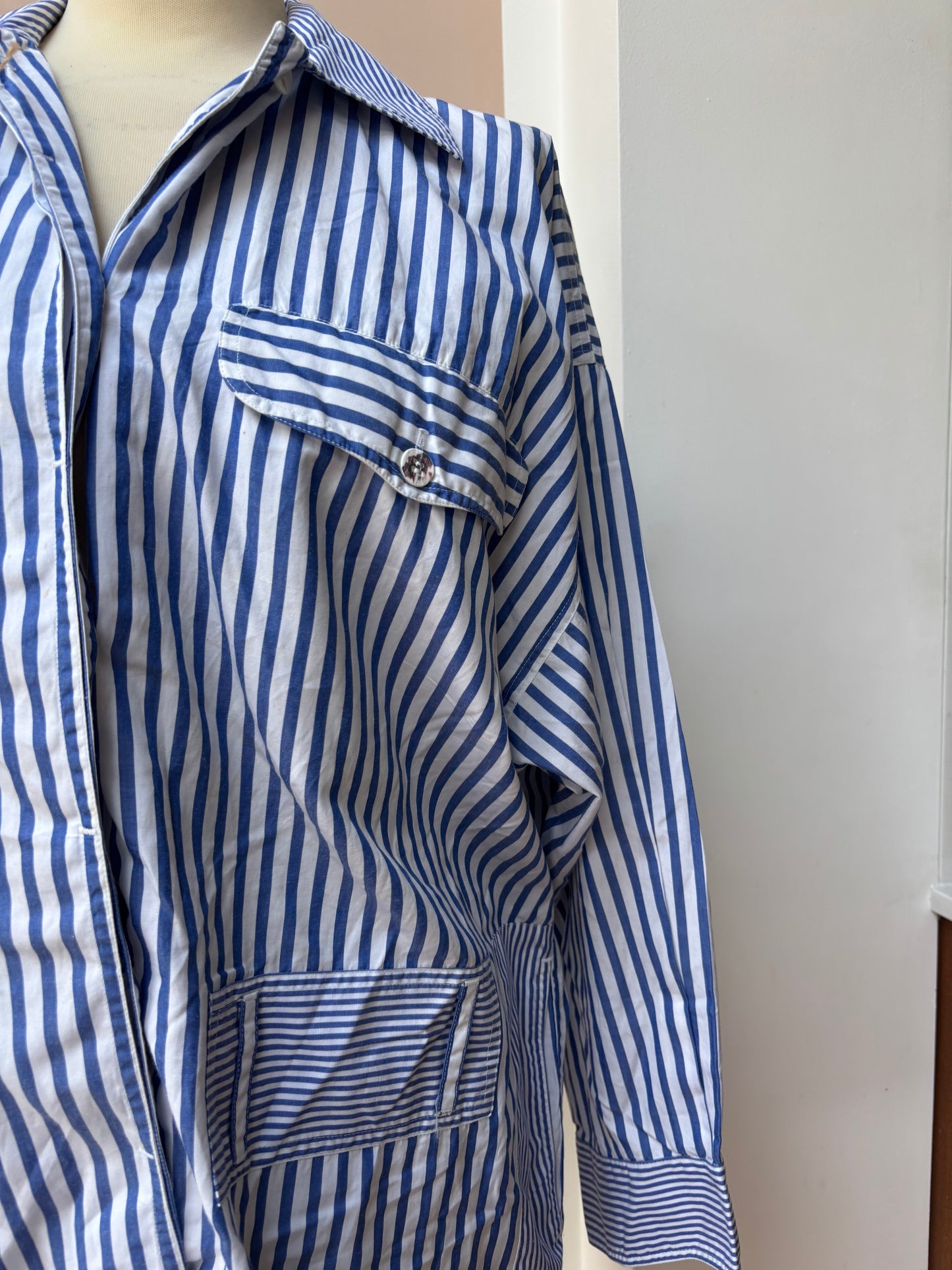 Vintage cotton striped jumpsuit size Medium