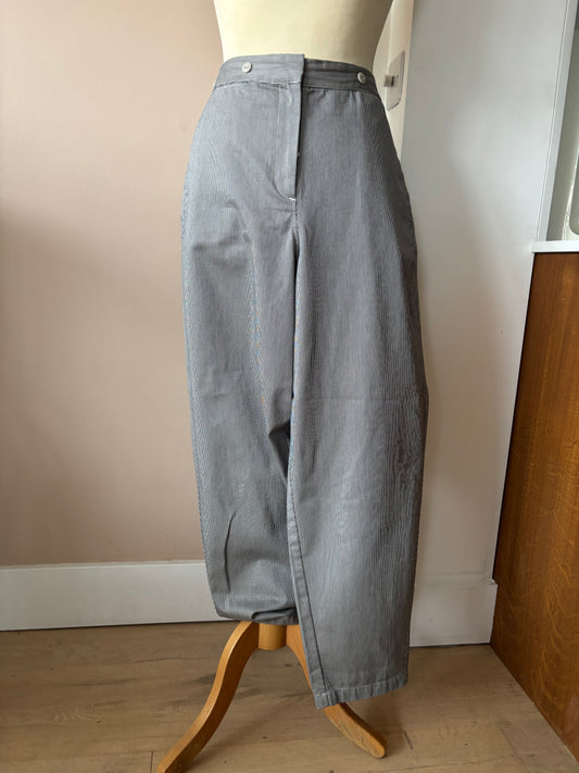Striped 100% cotton trousers size 14
