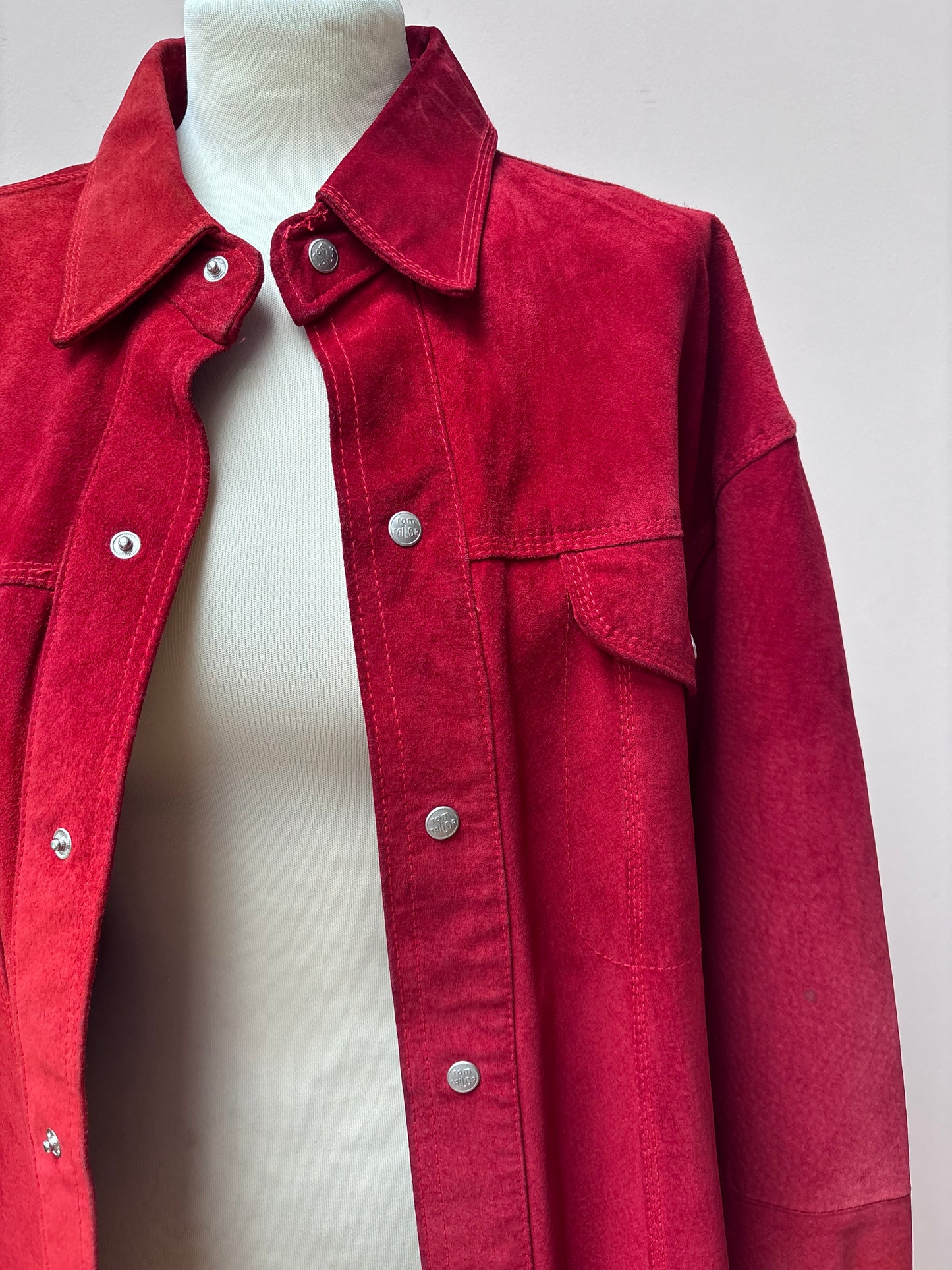 Red suede shacket size 14-18