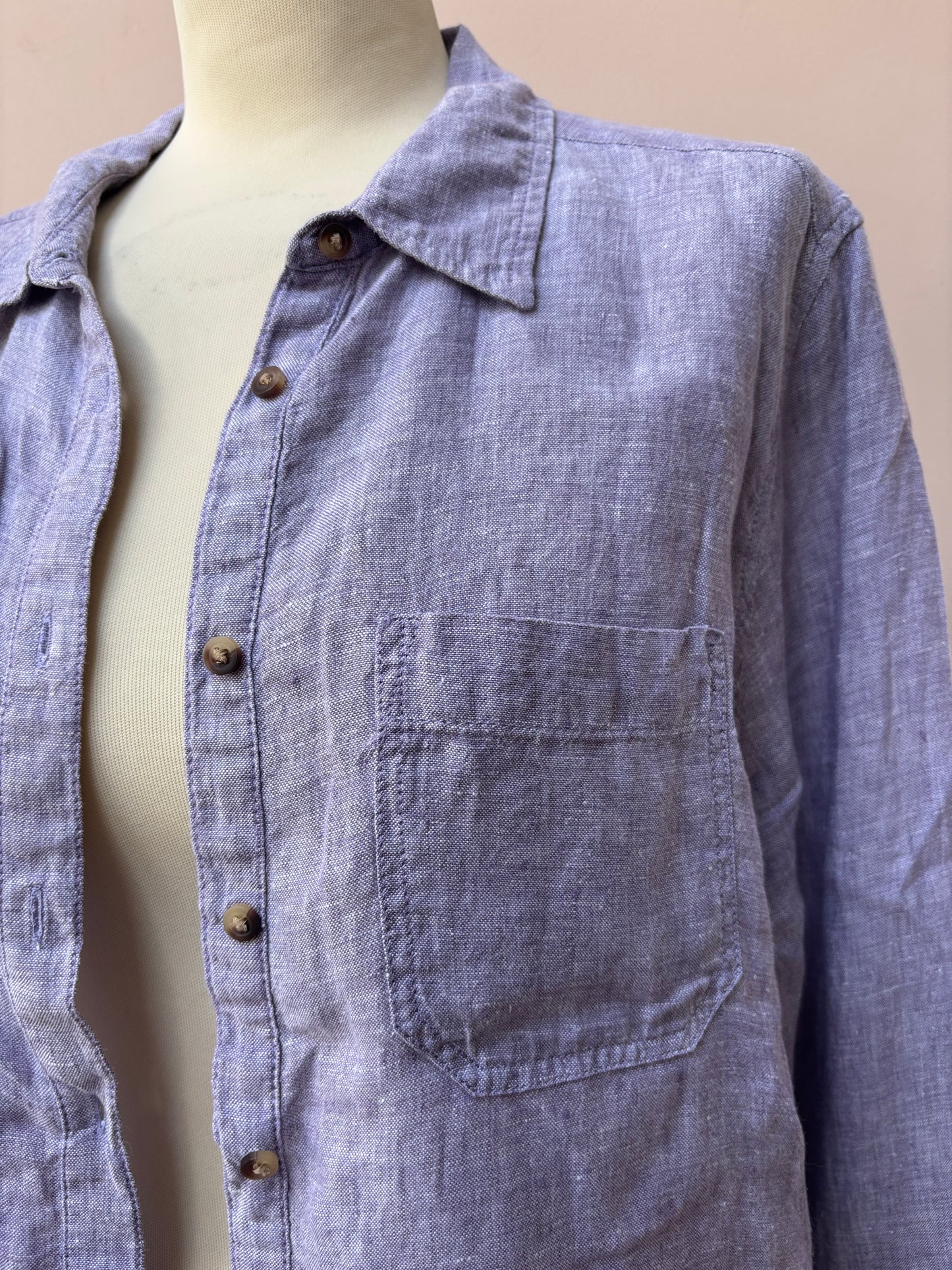 100% linen shirt size UK12