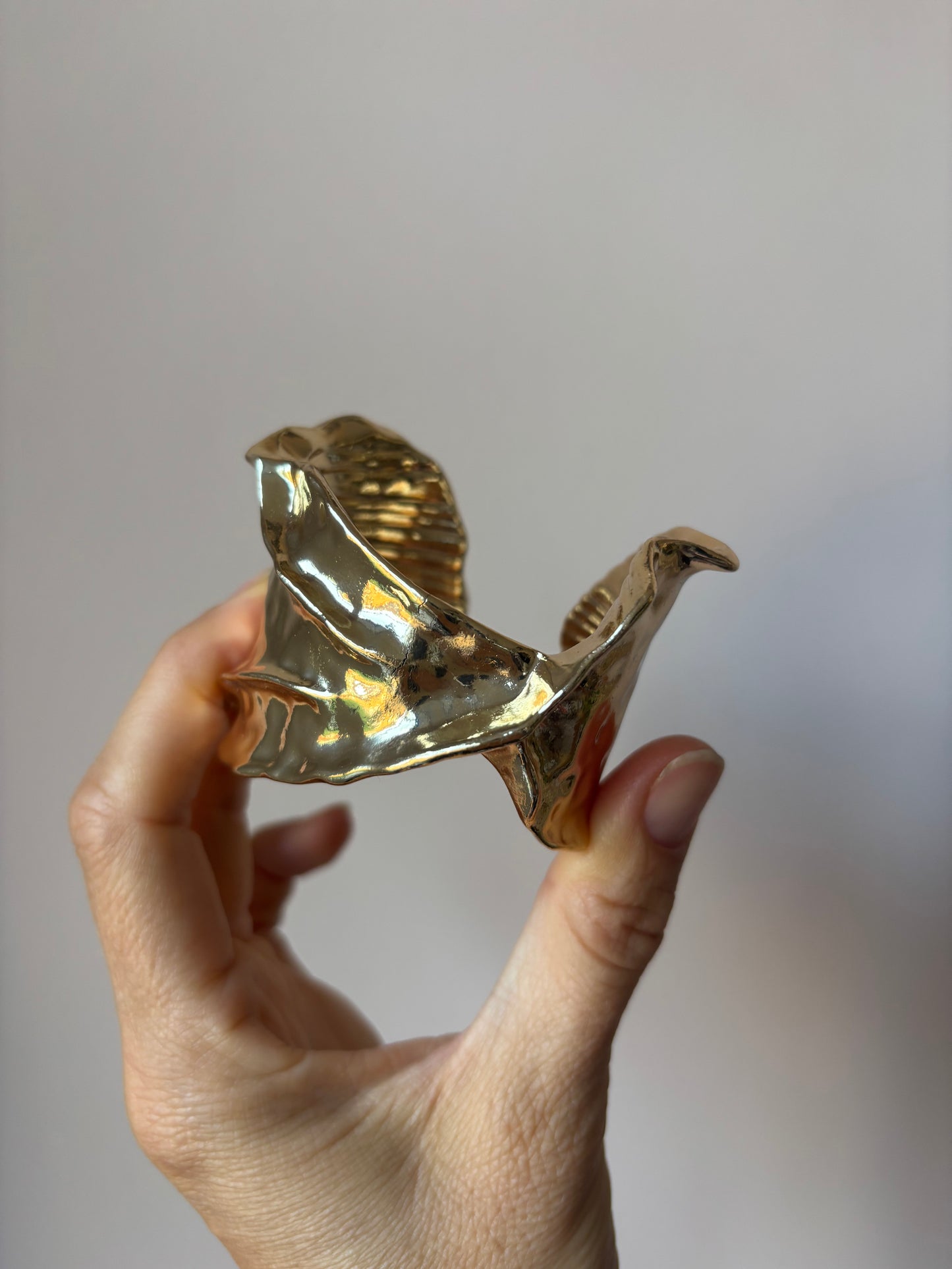 Heavy gold cuff bracelet