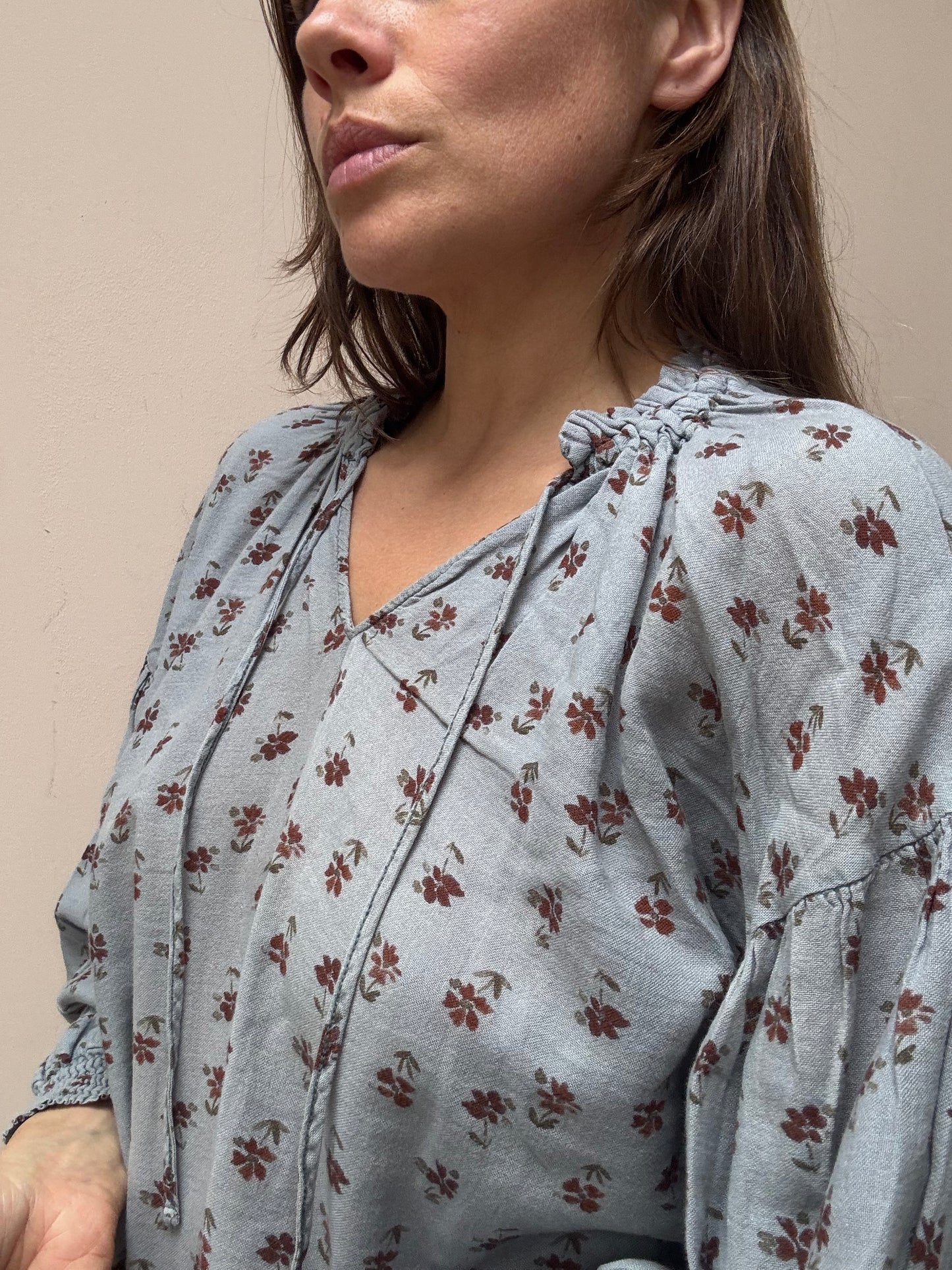 The New Society floral cotton blouse size Medium