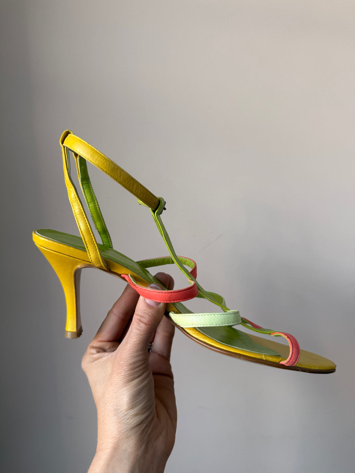 Leather strappy sandals size UK6