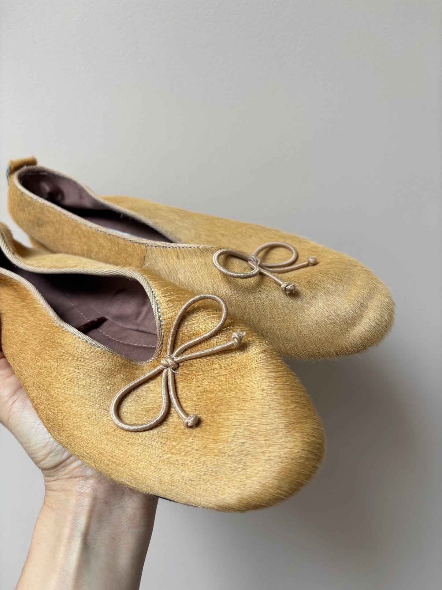 Leather ballet pumps size UK5