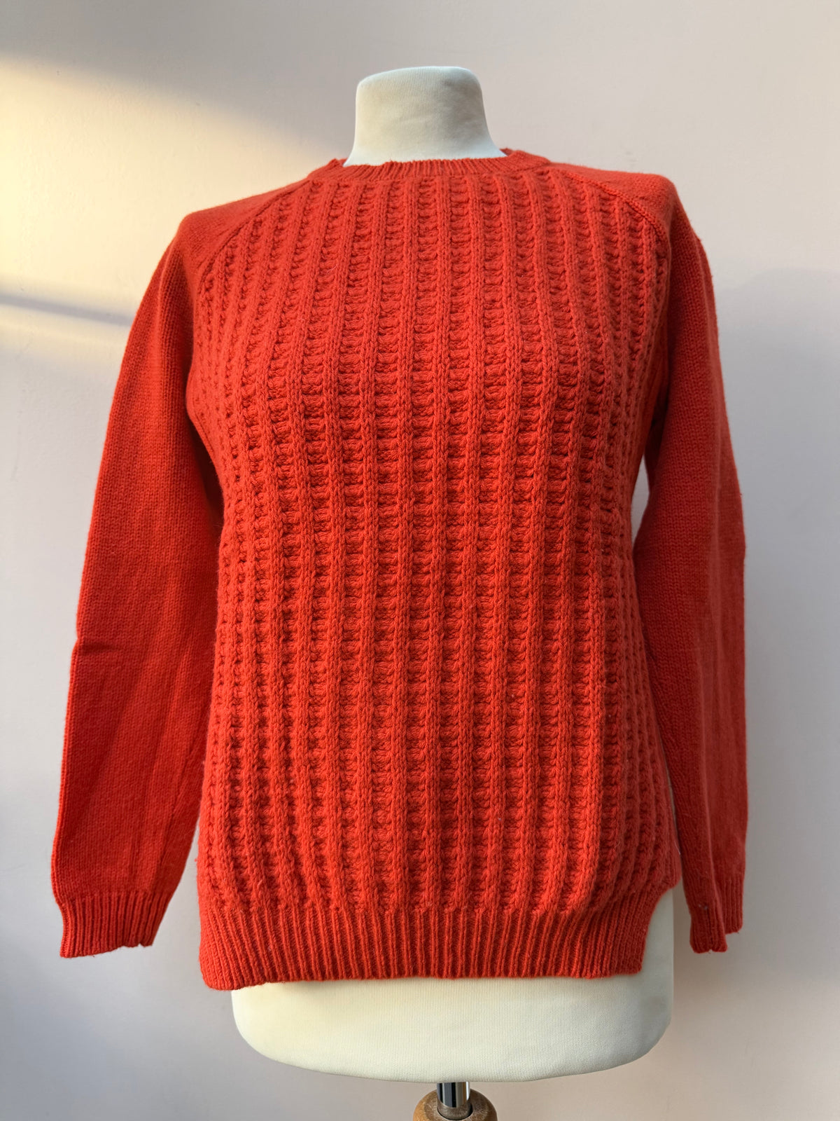 Whistles orange red wool jumper size M