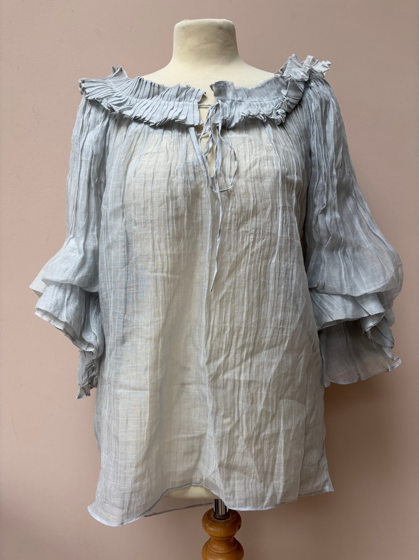 Thierry Colson silk cotton mix blouse size Small