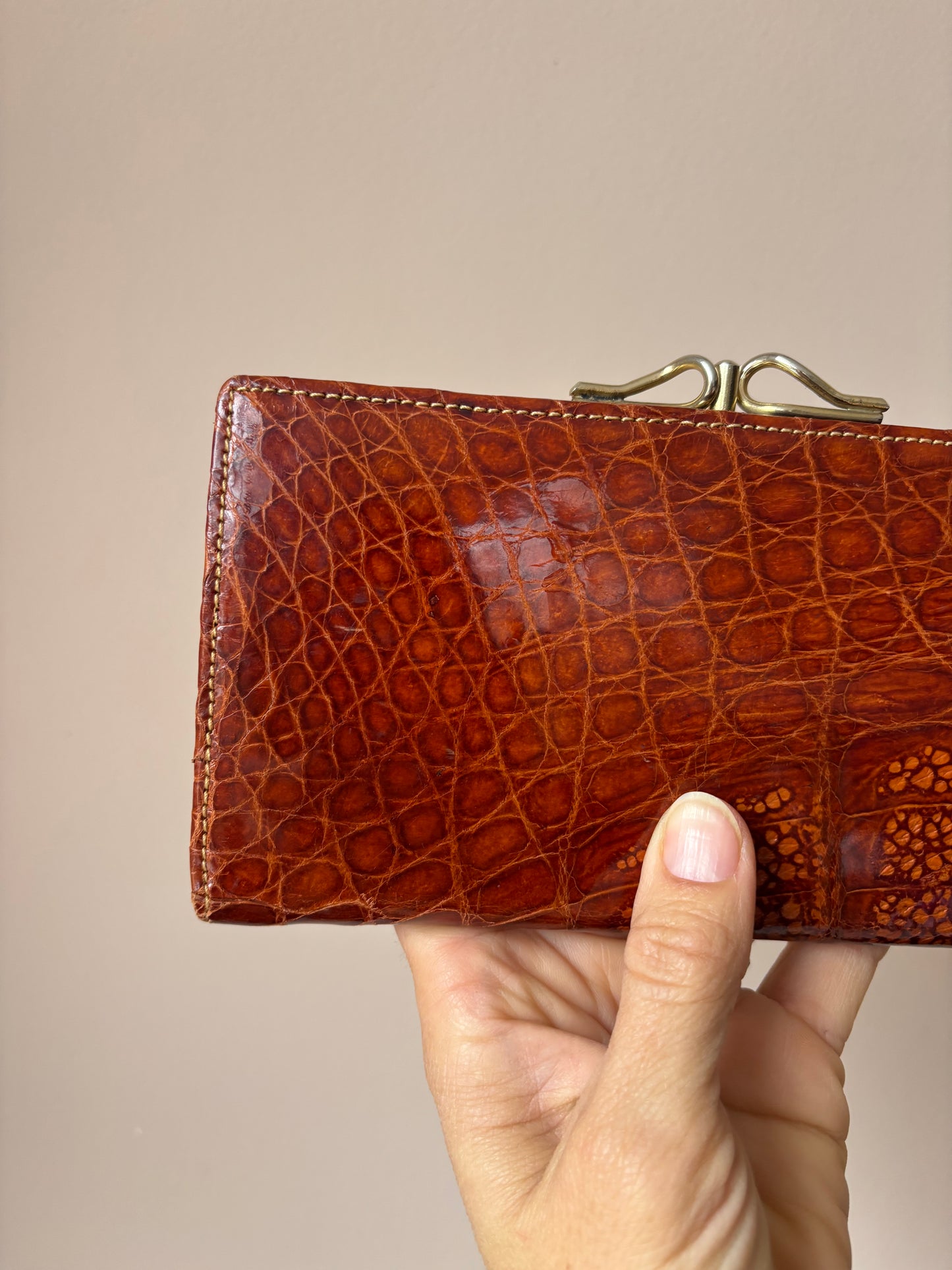 Vintage brown leather purse