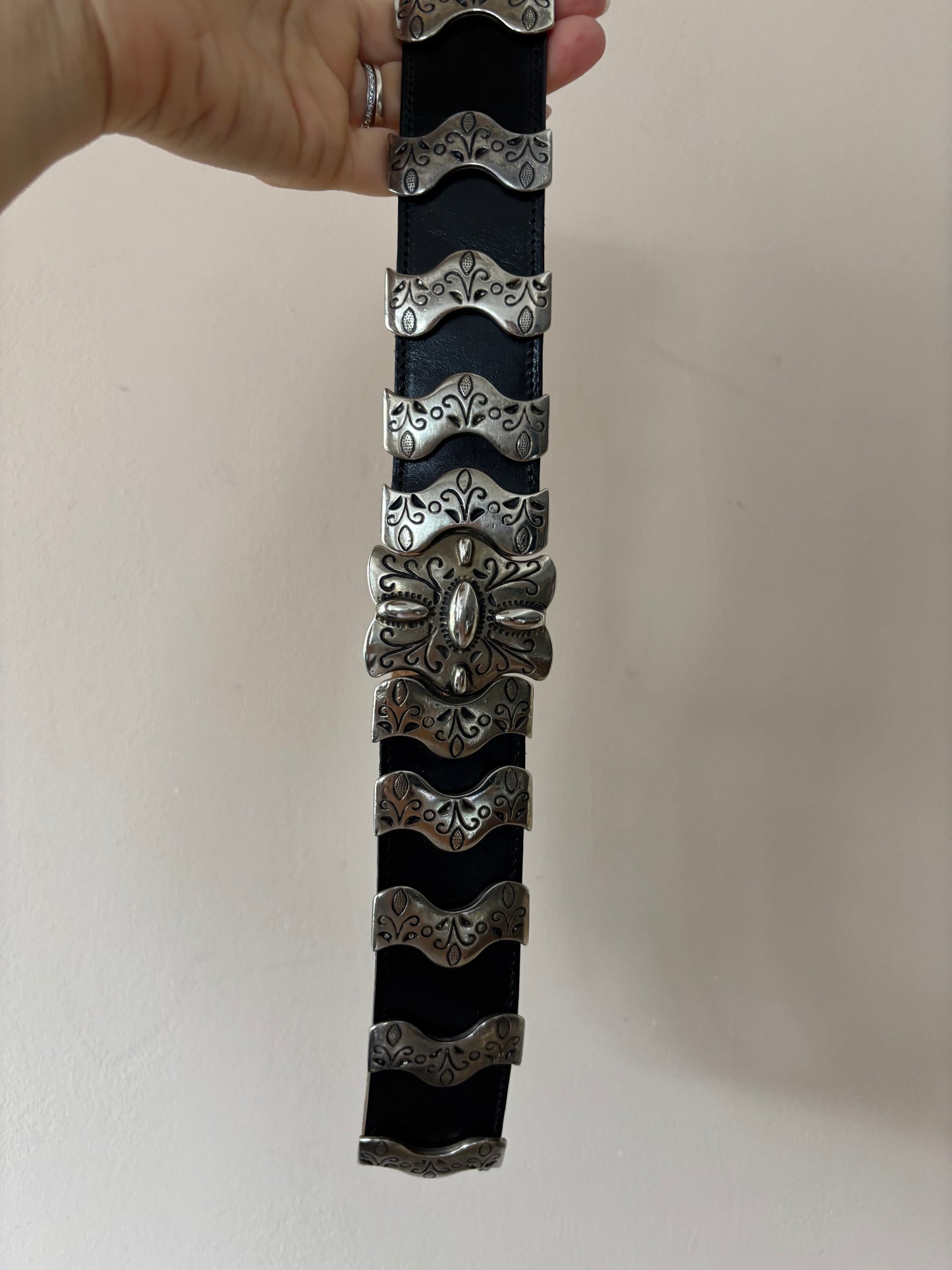 Vintage leather waist belt size Small