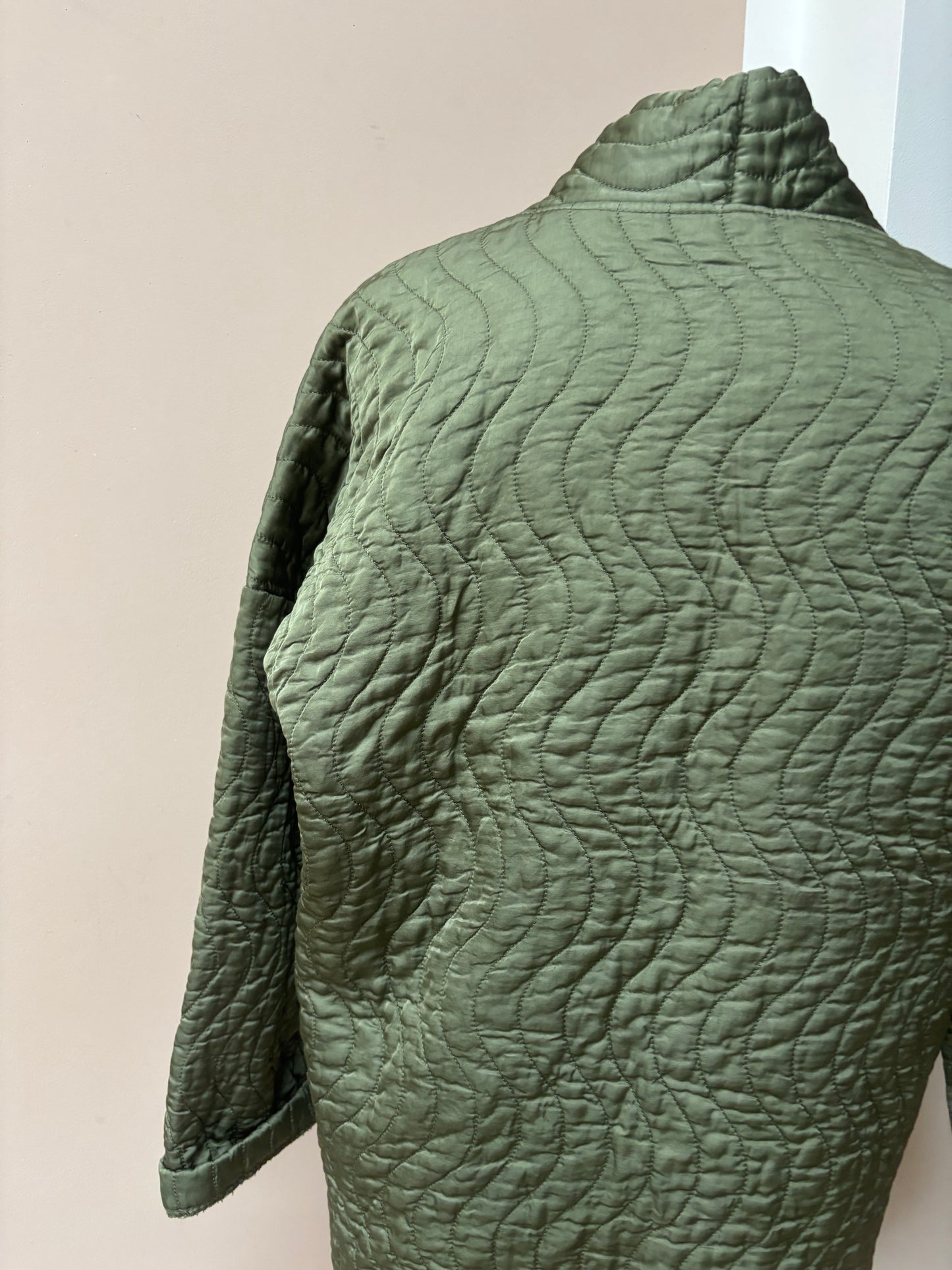 Vintage green quilted jacket size 8/12