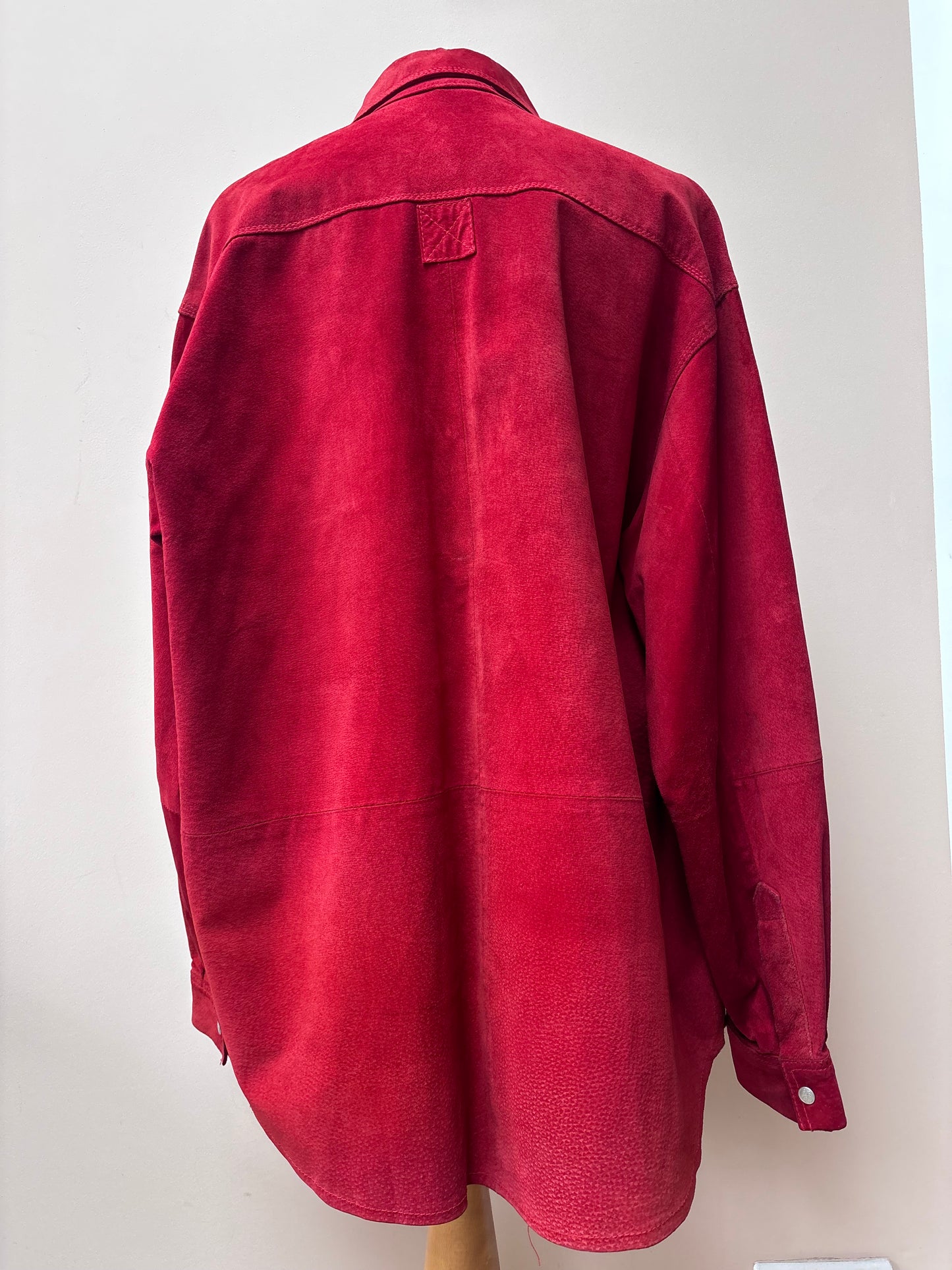 Red suede shacket size 14-18