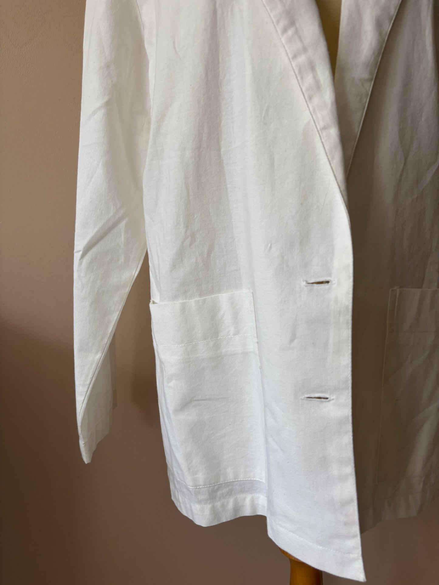 Vintage French white cotton blazer size 12