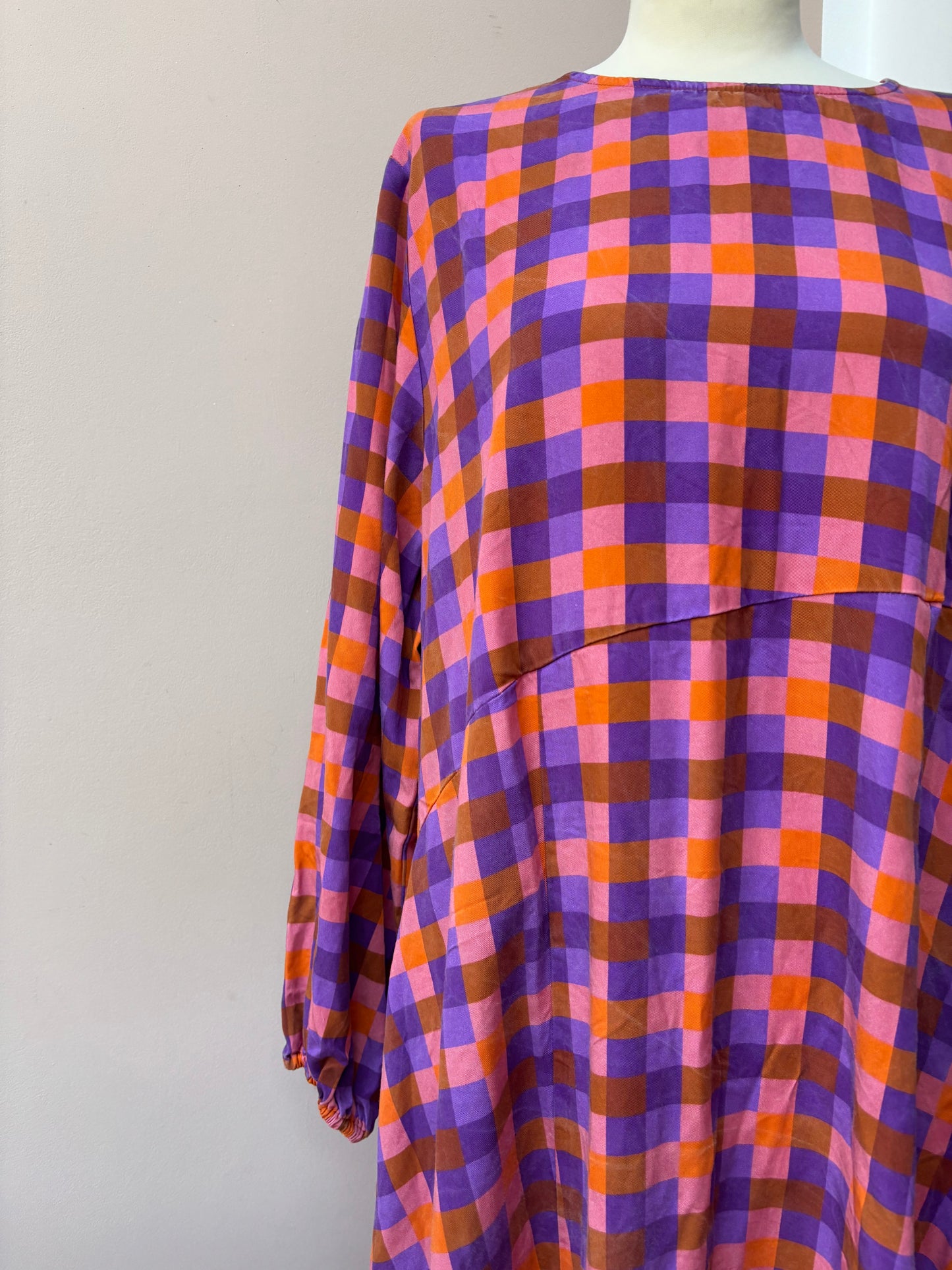 Colourful check Monki dress One Size