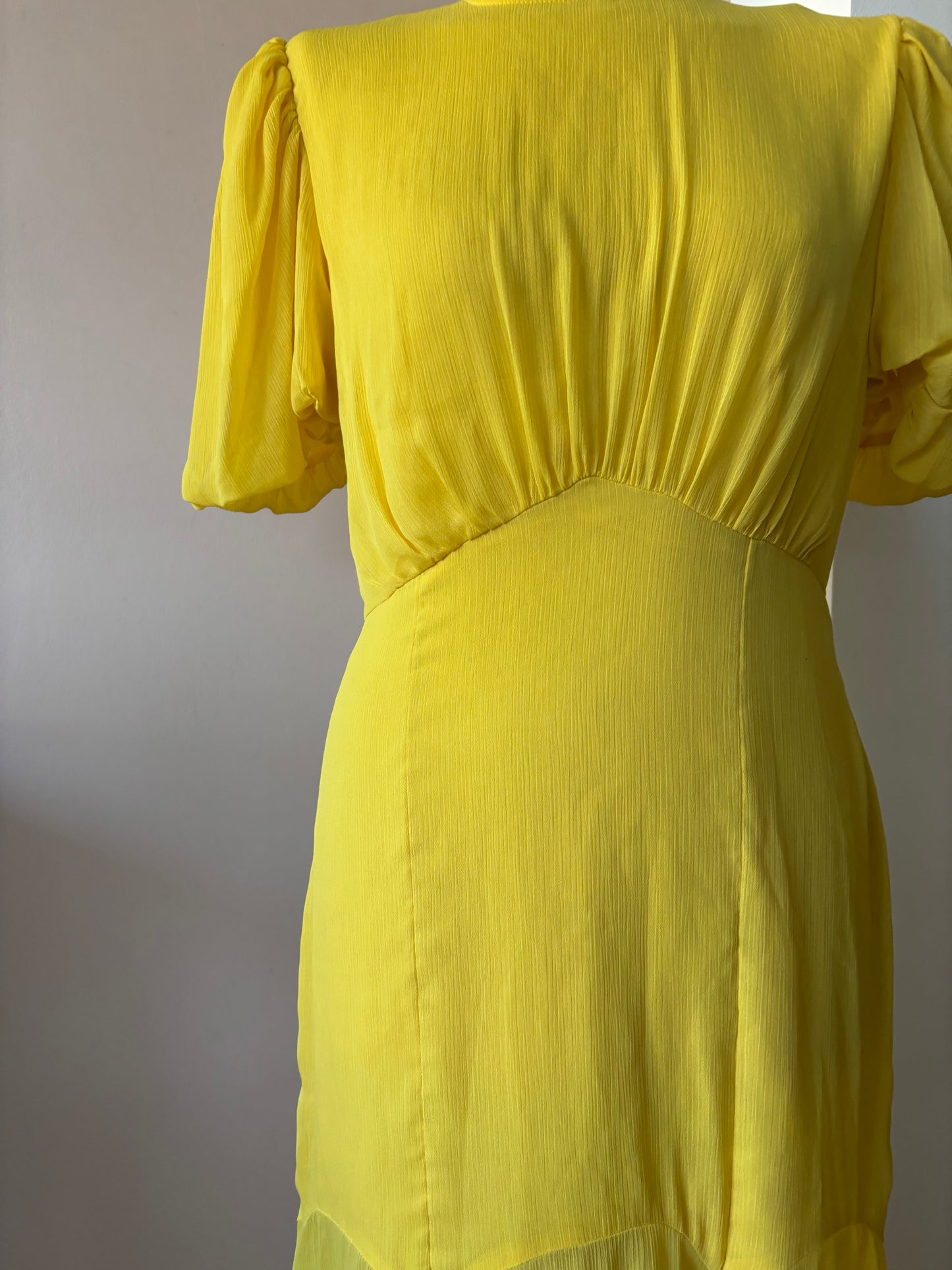 De La Vali yellow occasion dress size 12