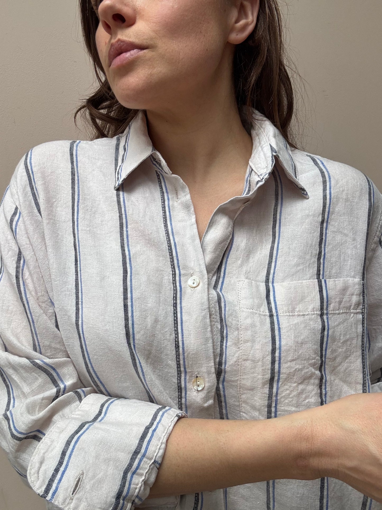 100% linen shirt size 12