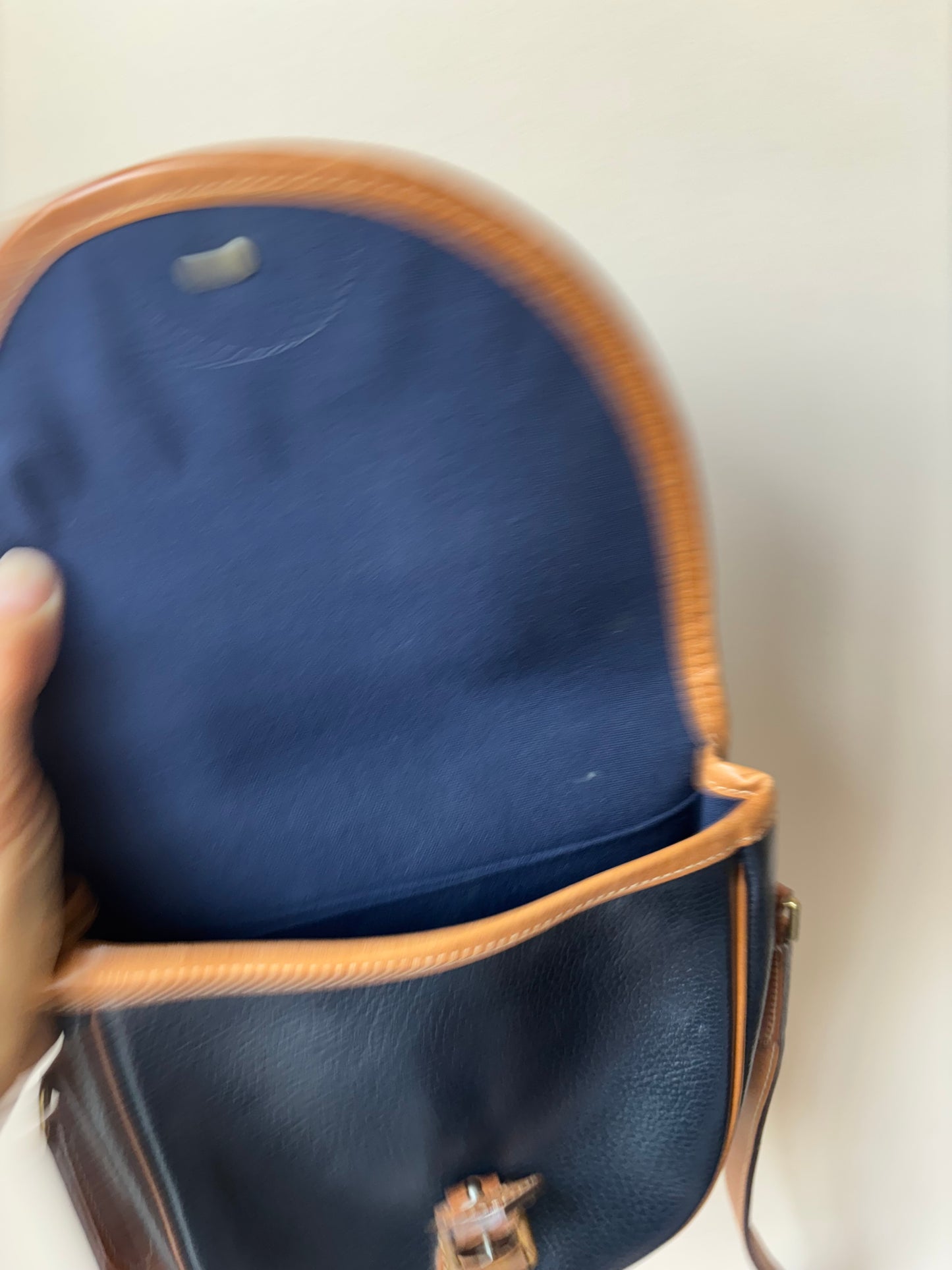 Vintage Jaeger scotch grain leather shoulder bag