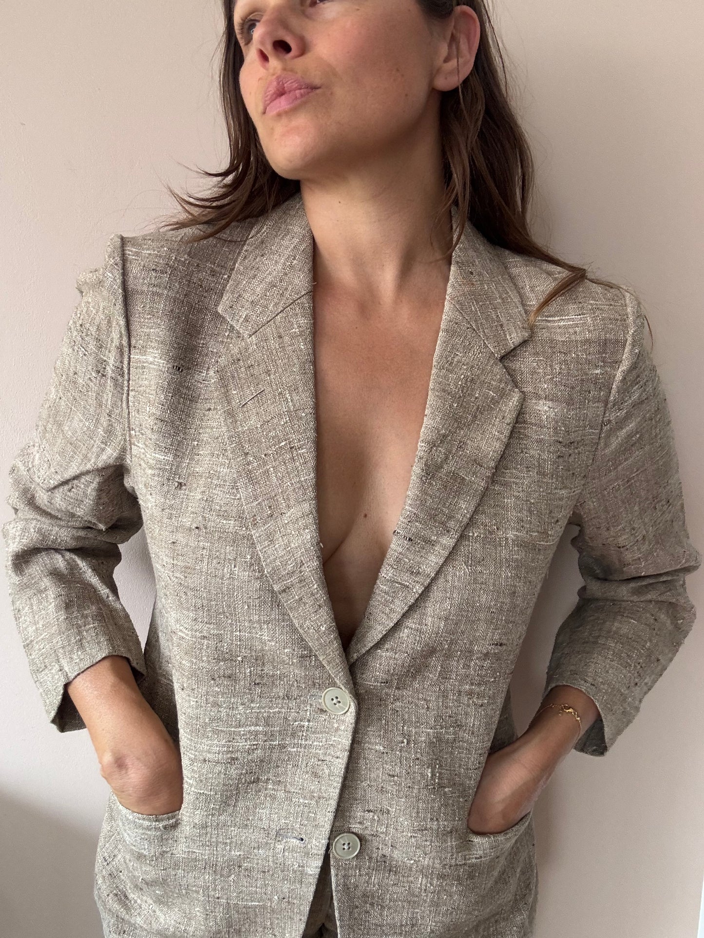 Vintage woven trouser suit size 10