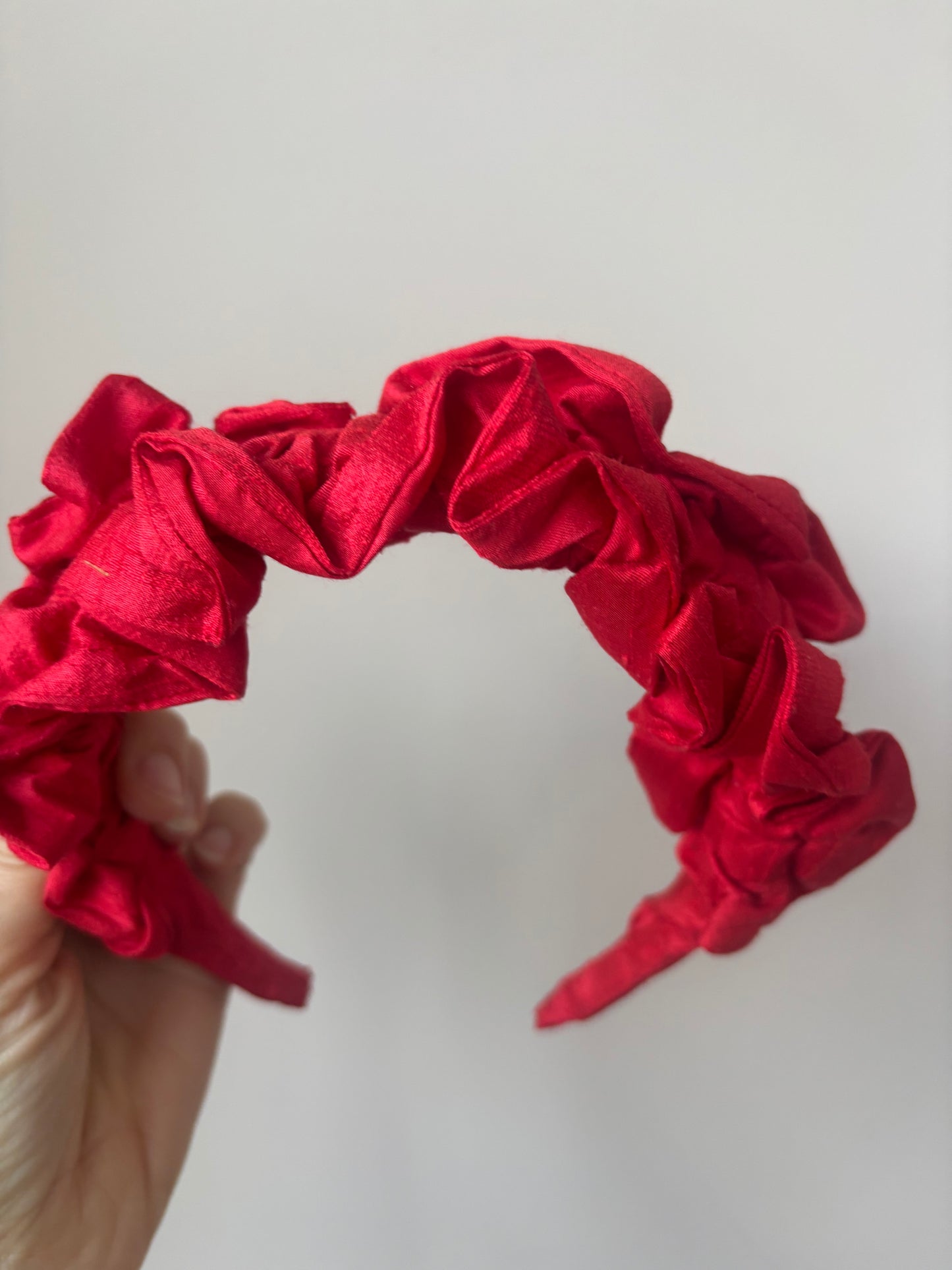 Silk red headband