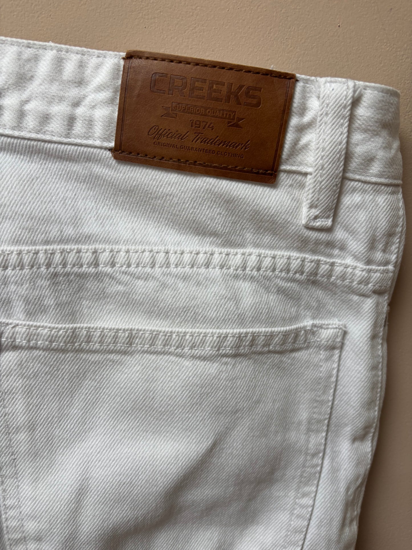 Vintage white 100% cotton jeans size 10