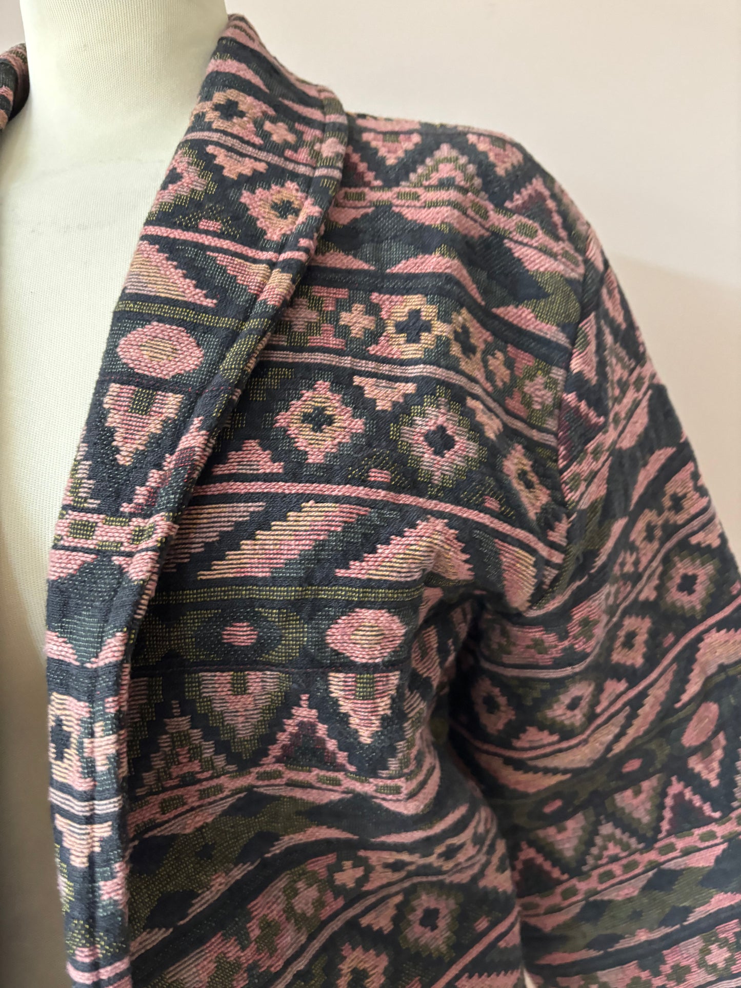 Vintage 100% cotton woven cropped jacket size 12/14