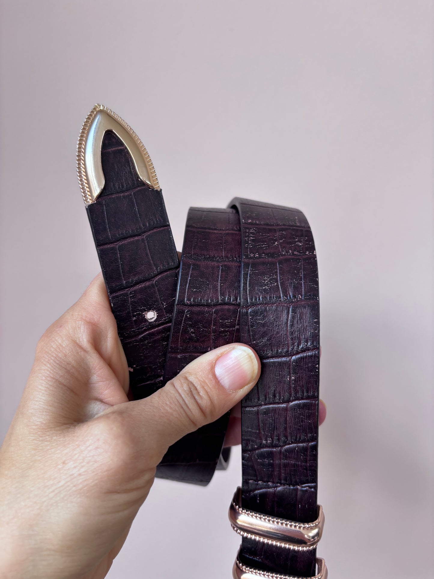 Brown leather belt size Medium