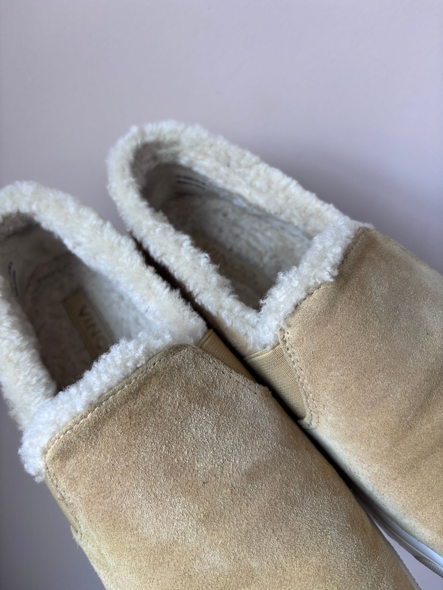 Vince suede shoes with fleece lining size 5.5