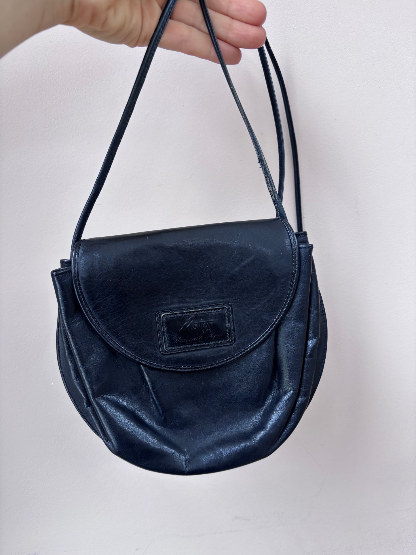 Astor black leather small bag