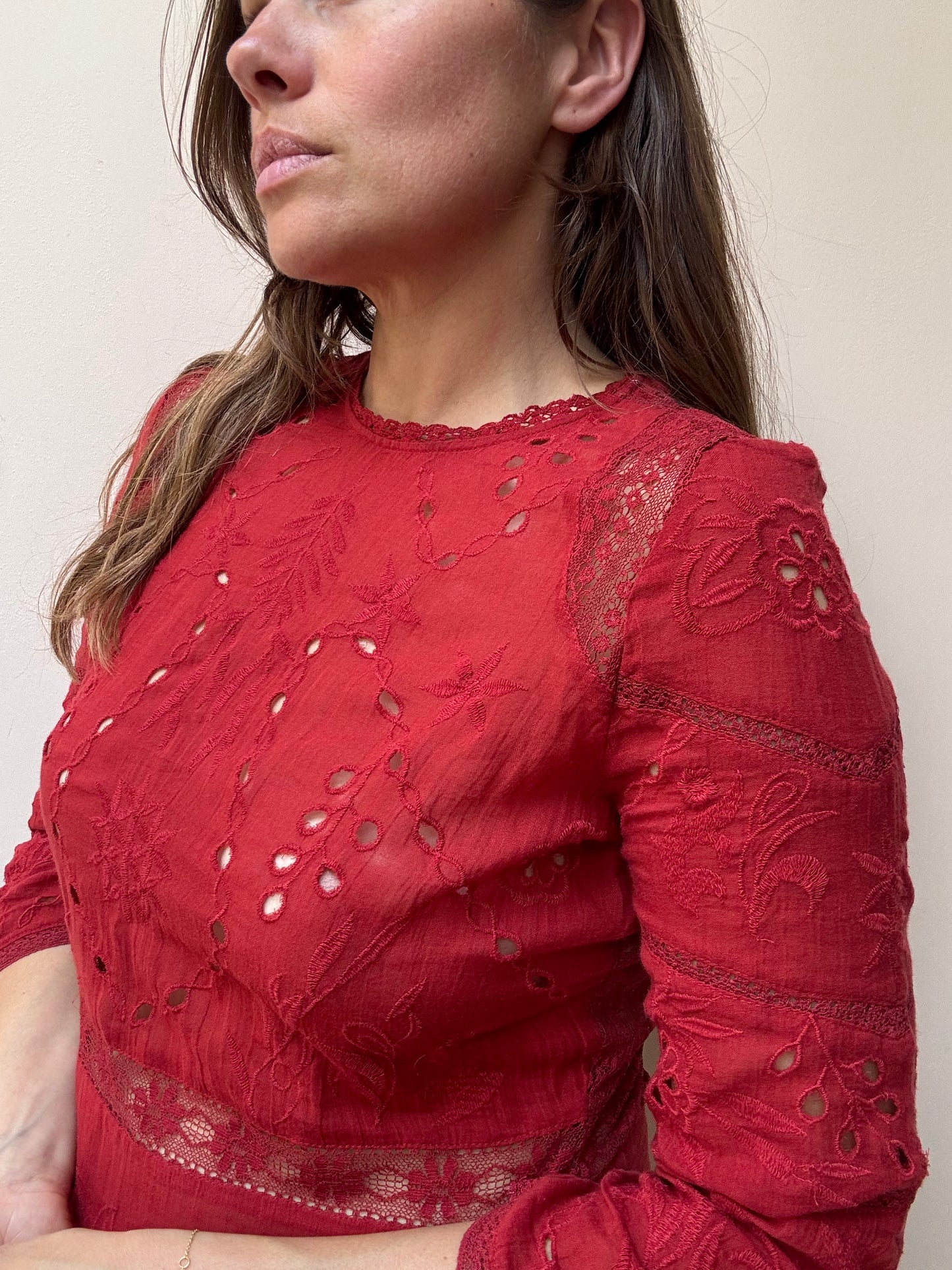 Rust lace dress size Medium