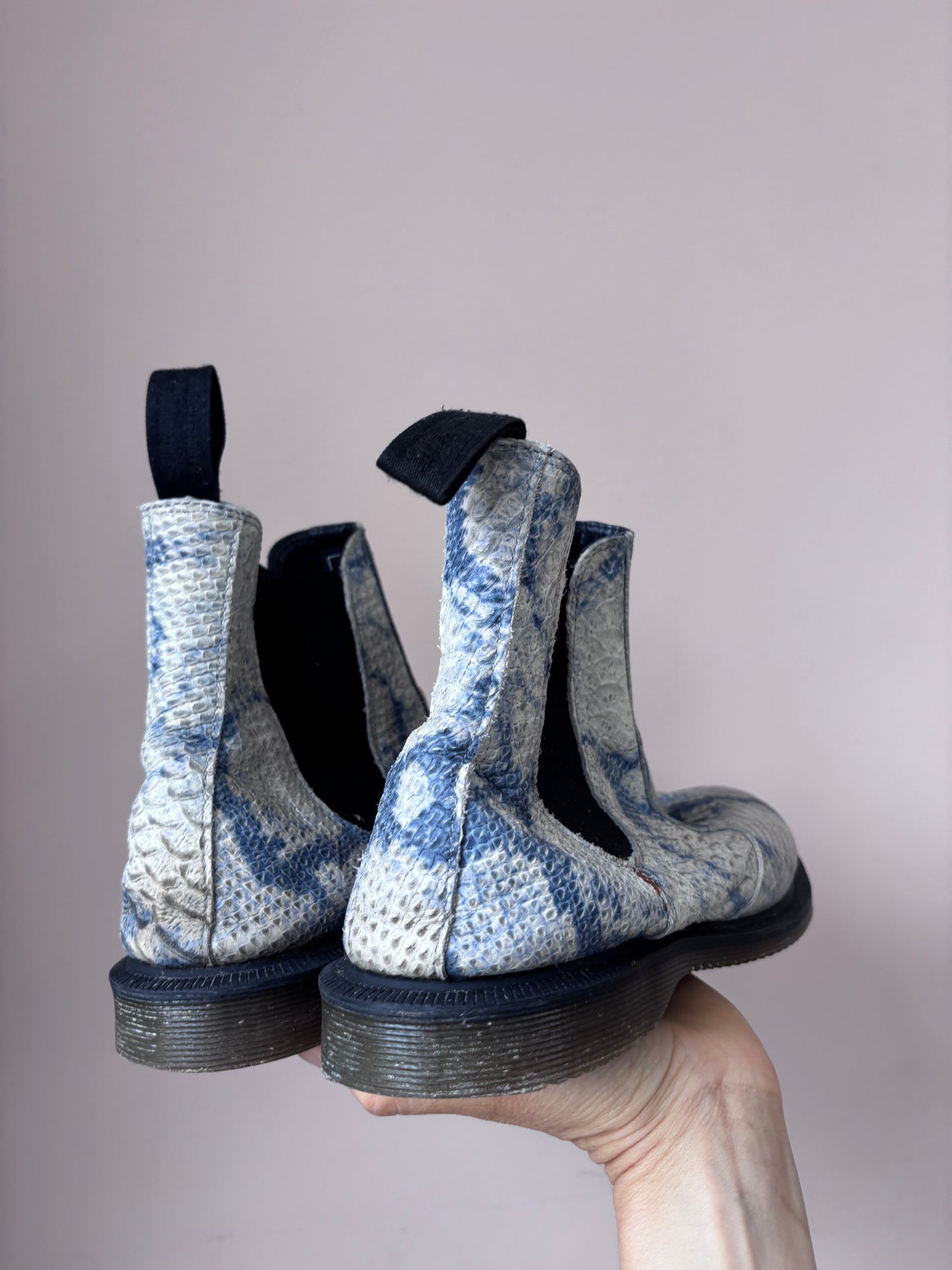 Snakeskin leather Doc Martens boots size UK5