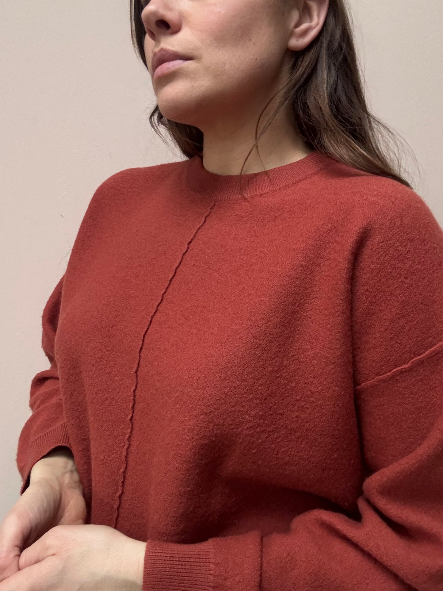 Rust 100% merino wool jumper size Medium