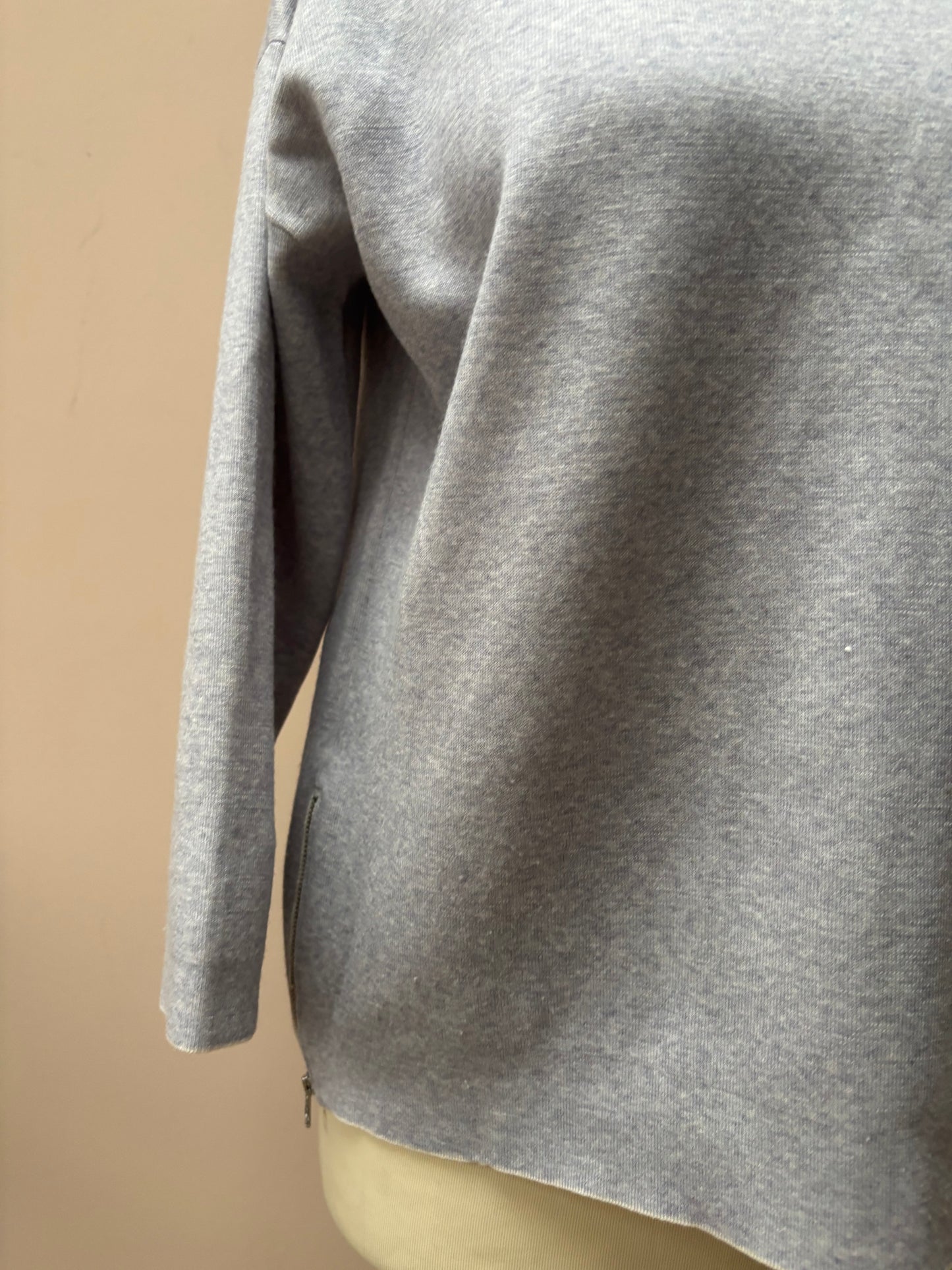 Jaeger grey 100% wool jumper size Small