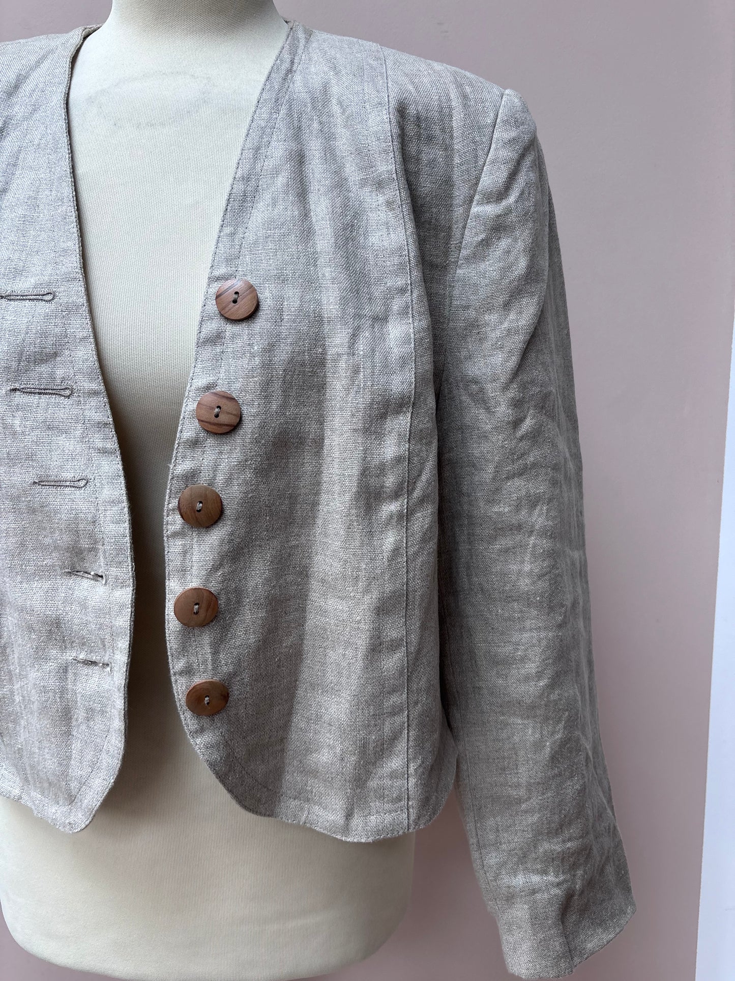 Vintage 100% linen jacket size 12