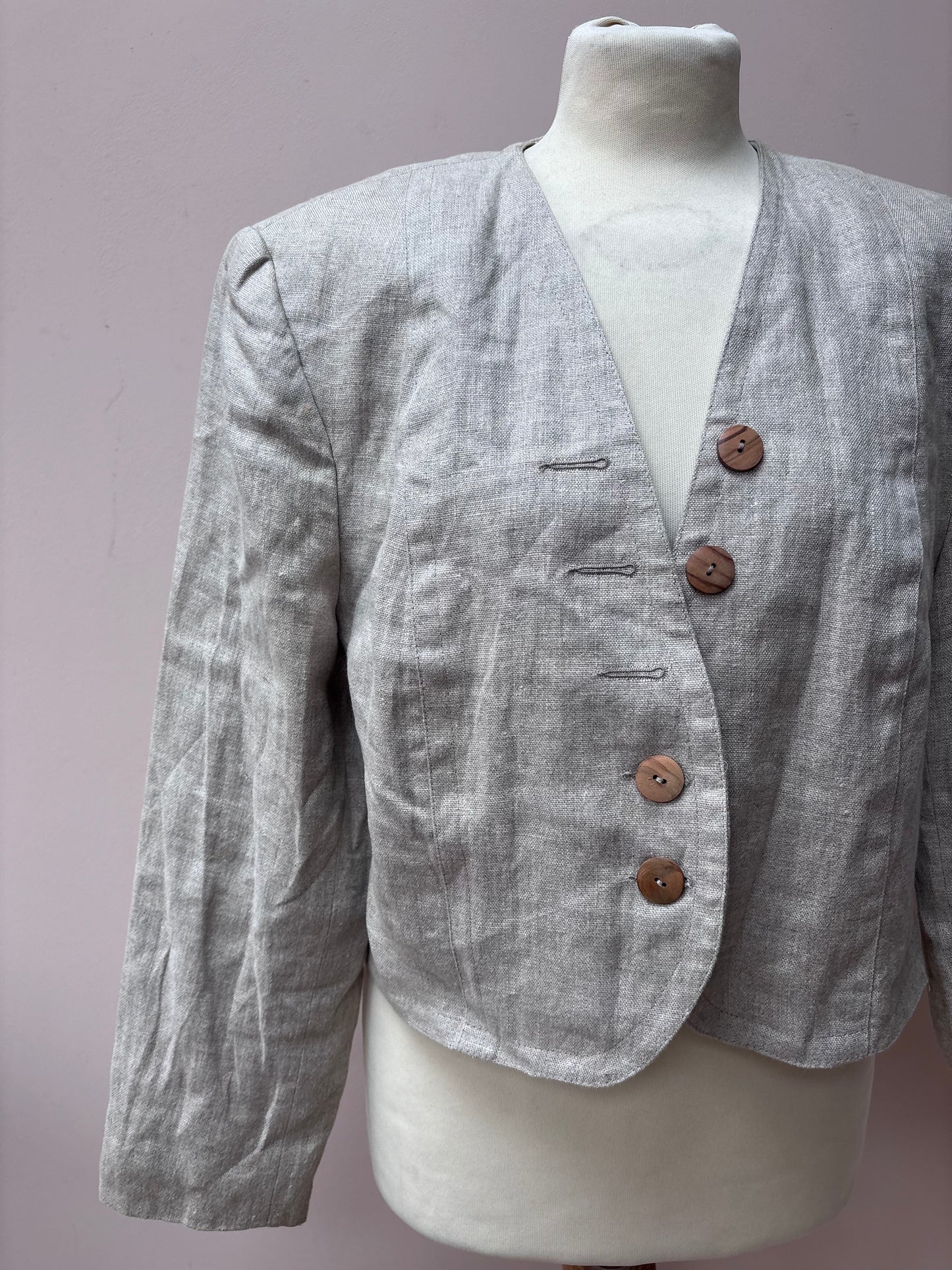 Vintage 100% linen jacket size 12