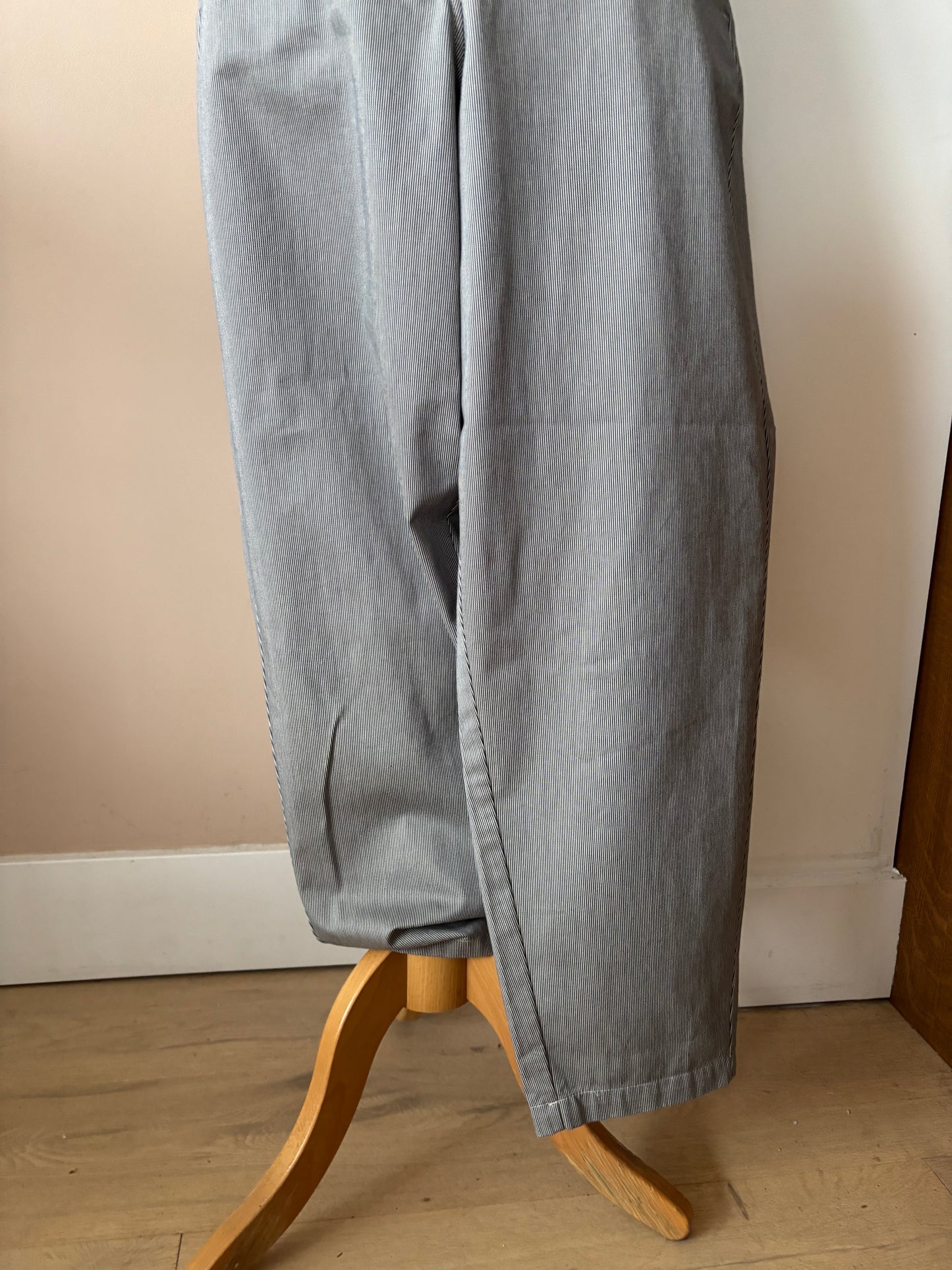 Striped 100% cotton trousers size 14