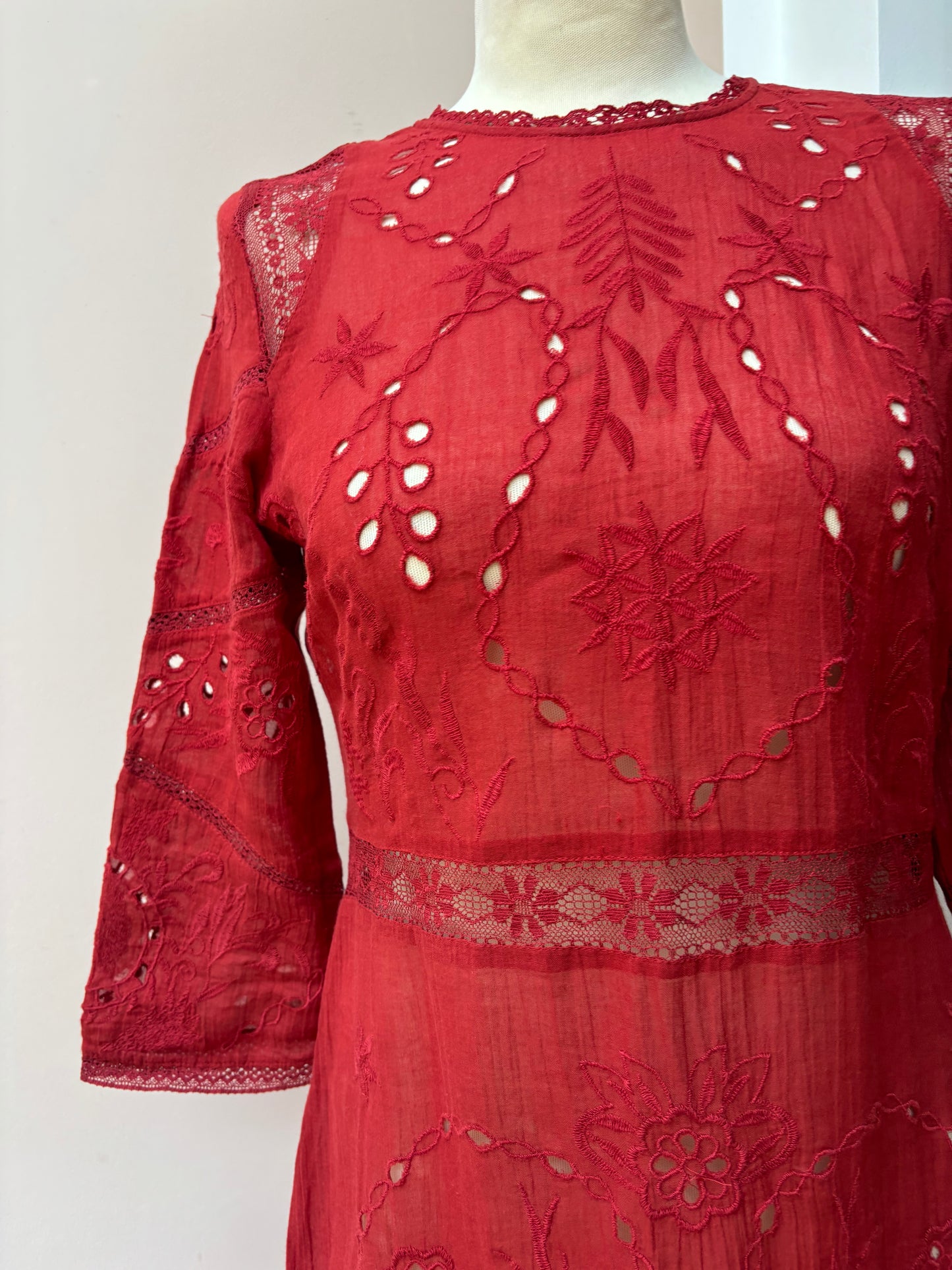 Rust lace dress size Medium