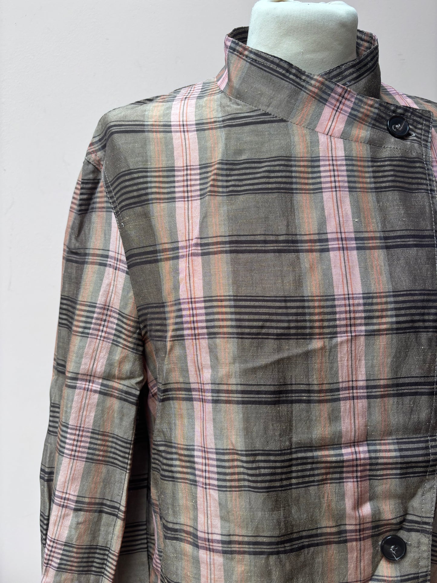 Linen mix cross front jacket size Medium BNWT